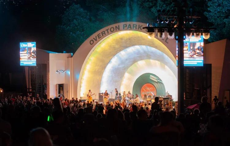 Overton Park Shell during a concert; venue file photo