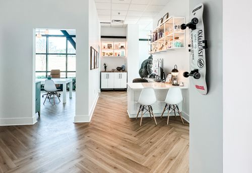 person typing on computer