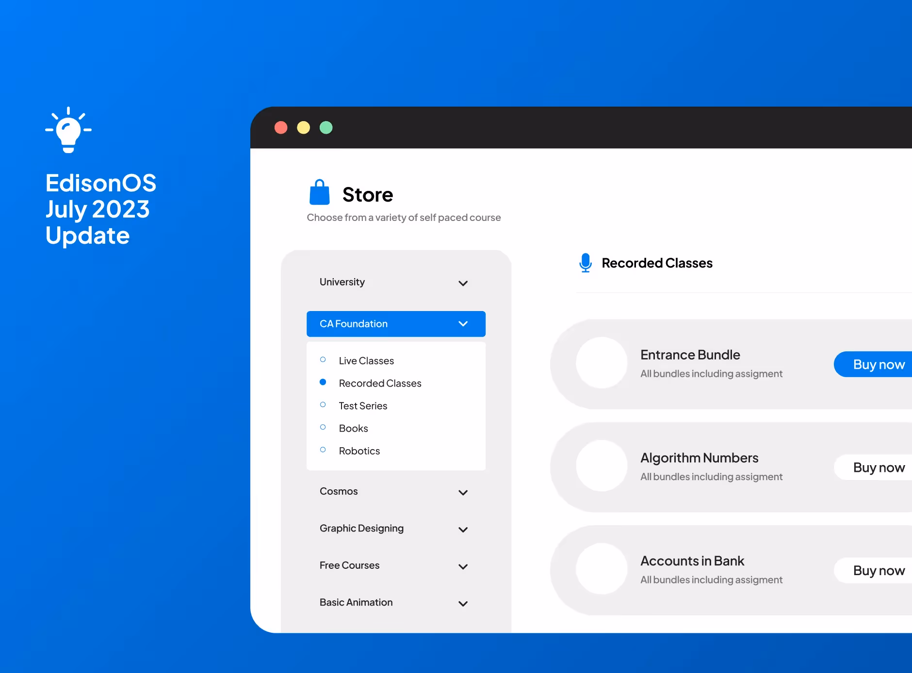 EdisonOS Updates: July 2023