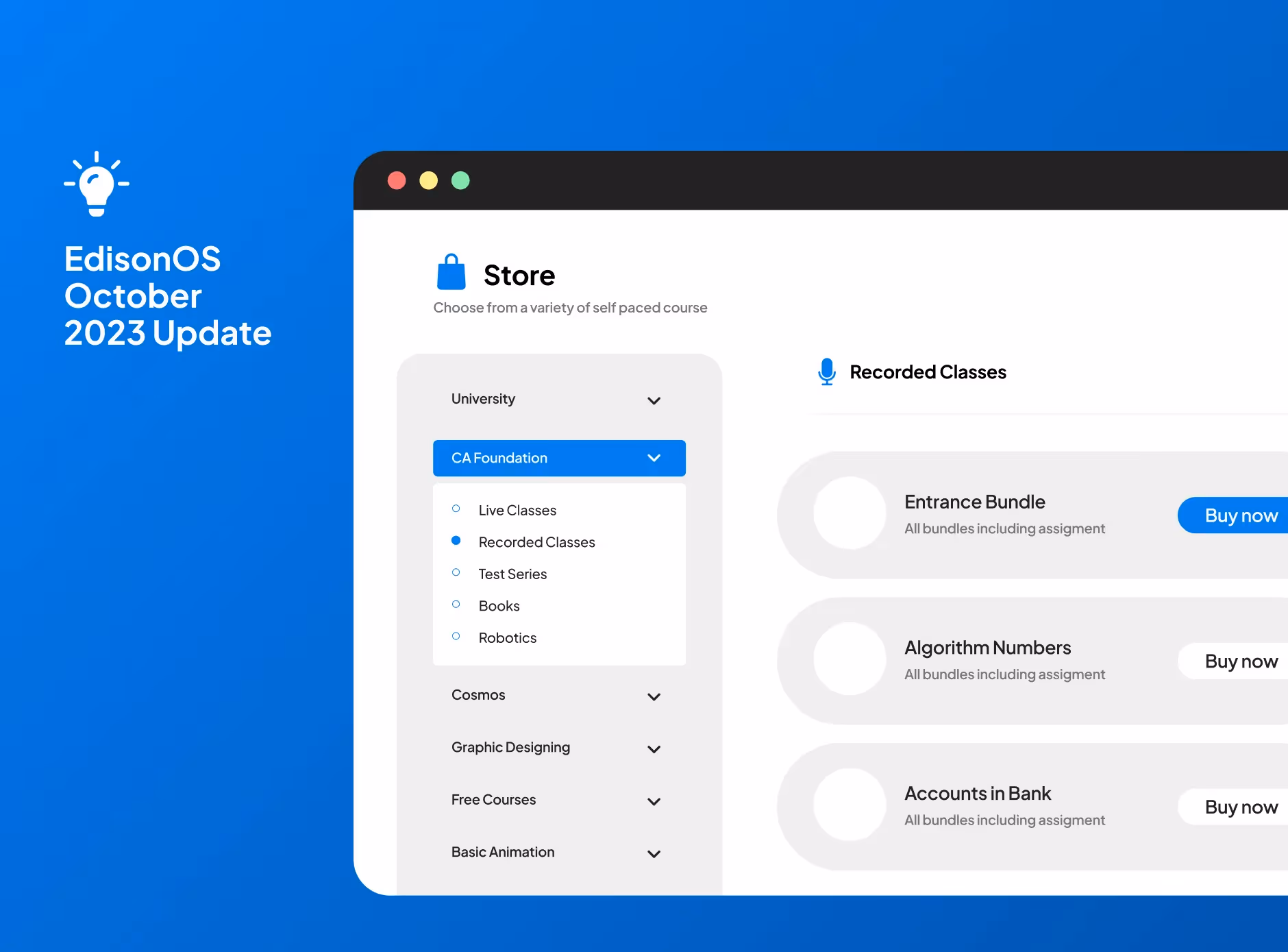 EdisonOS Updates: October 2023