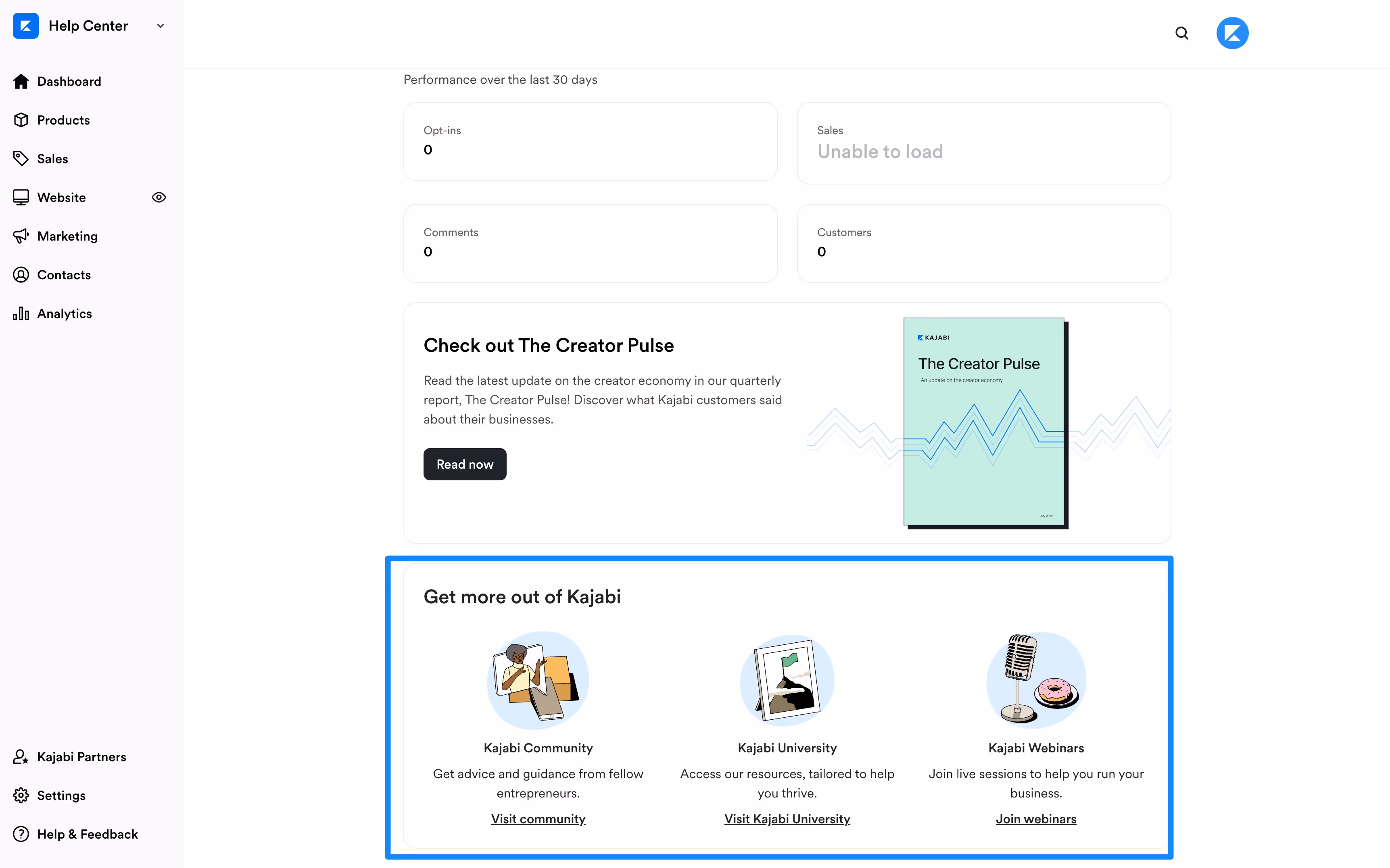 How to Navigate Your Dashboard – Kajabi Help Center