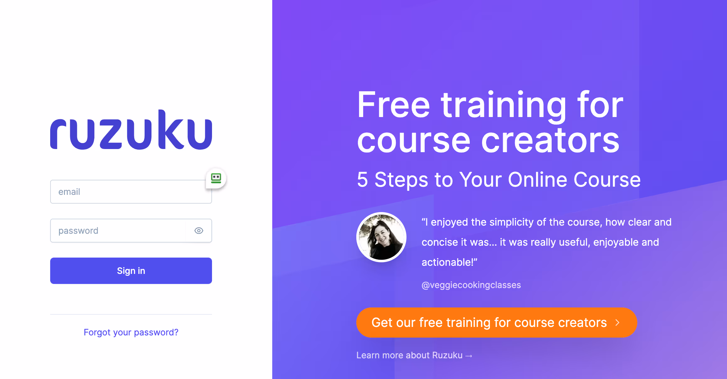 How do I Log in to My Account? - Ruzuku Knowledge Base