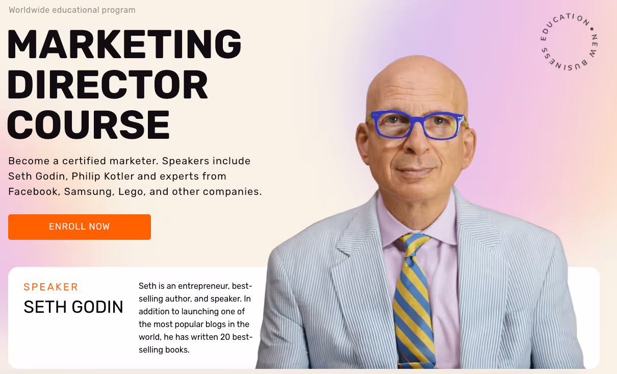 Marketing Director Course by Seth Godin | EdisonOS
