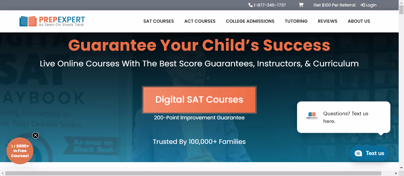 PrepExpert for online tutoring for the SAT