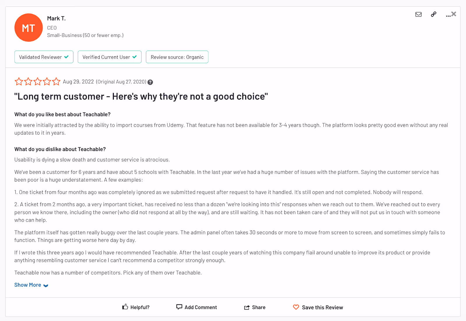Frustrating Customer Support is one of the Reasons to Look for Teachable Alternatives