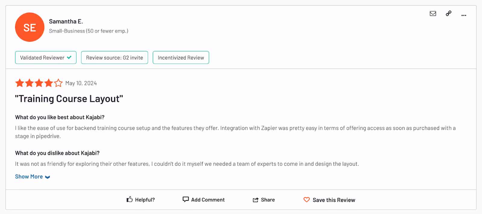 Kajabi Customer Review G2