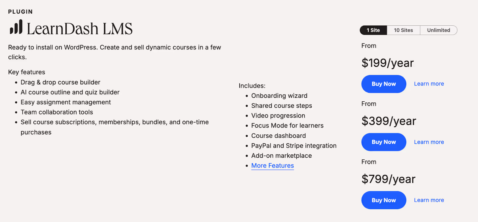 LearnDash pricing