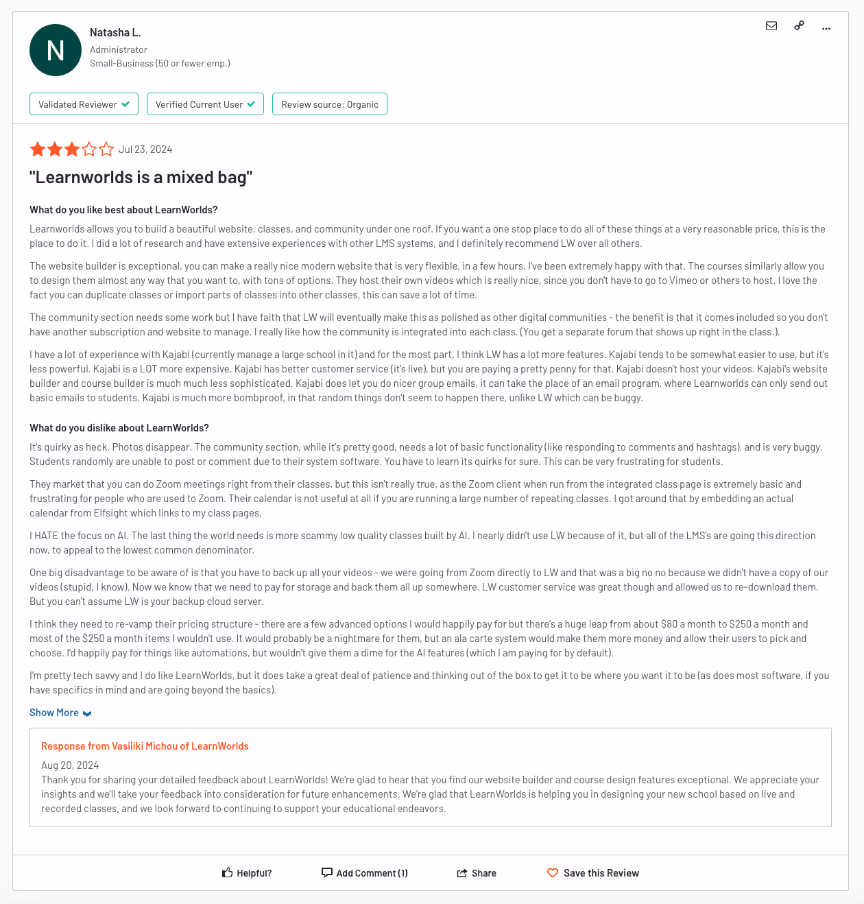 LearnWorlds Review