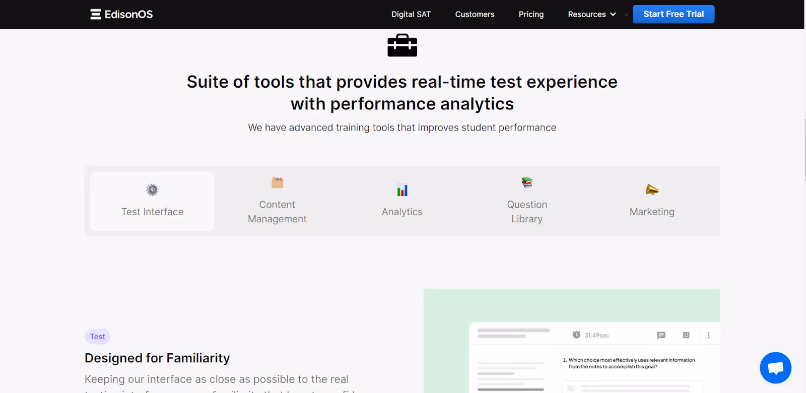 EdisonOS SAT Practice Platform
