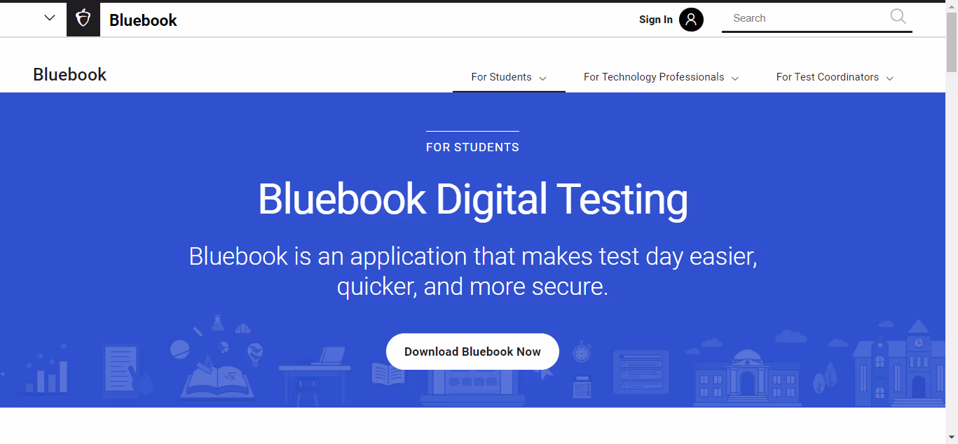 College Board requires you to download the Bluebook app in order to access the practice SATs