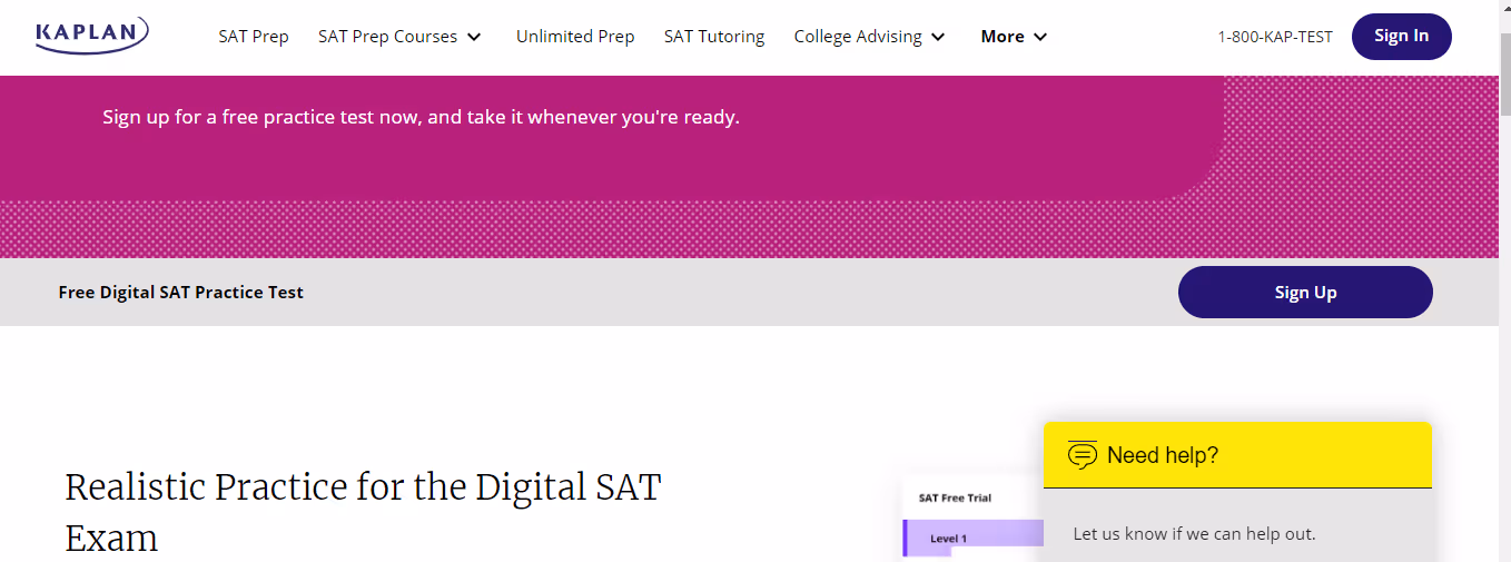 Kaplan free digital SAT practice test