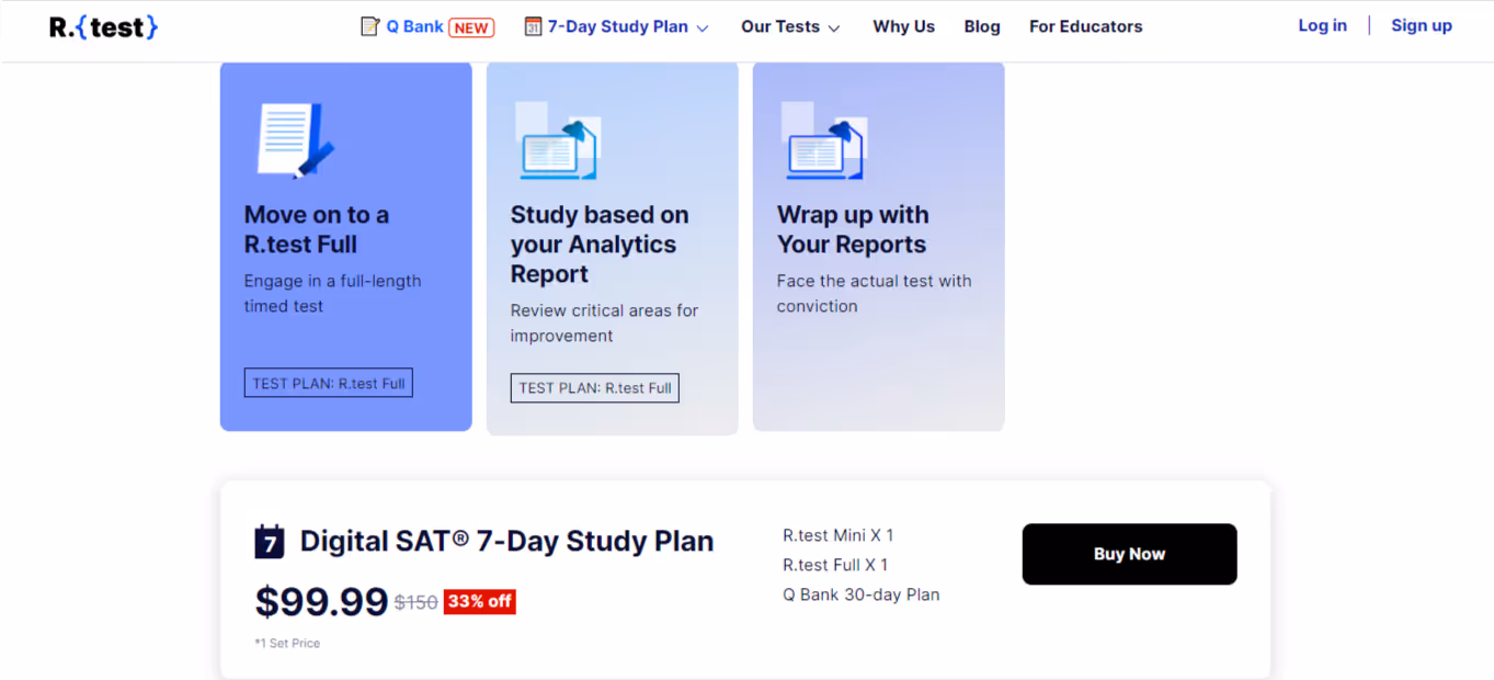 Rtest also has individual test options, in addition to courses like the above