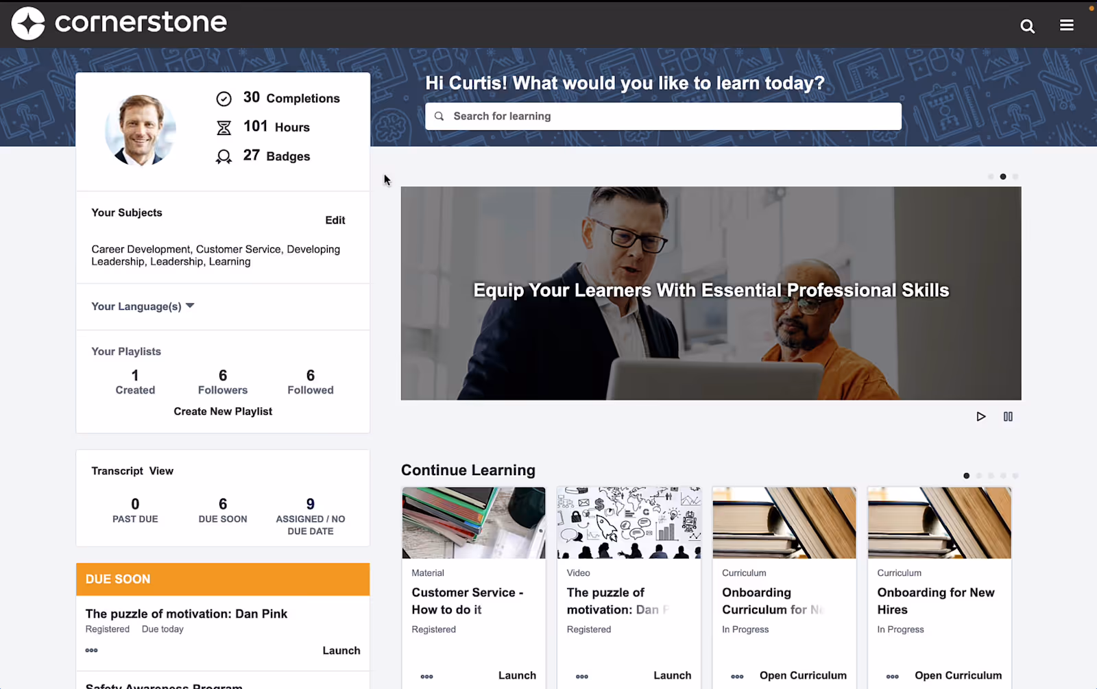 Conerstone Dashboard