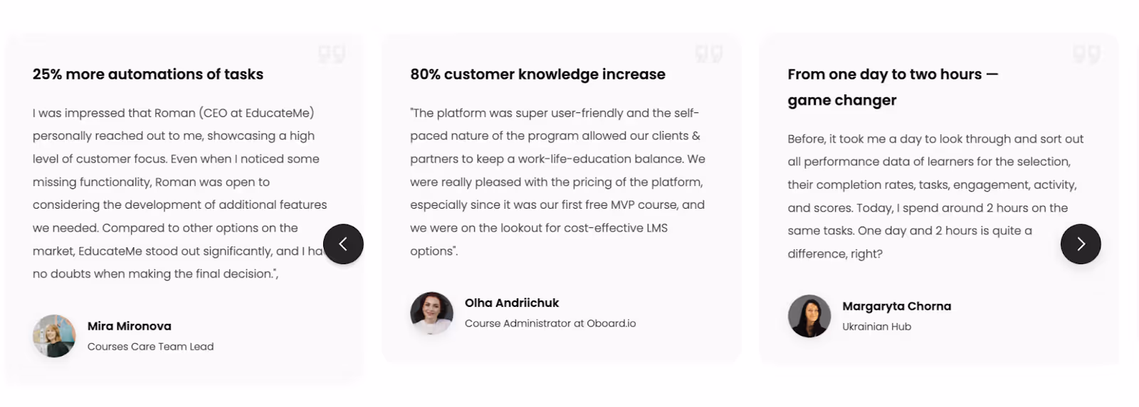EducateMe customer reviews