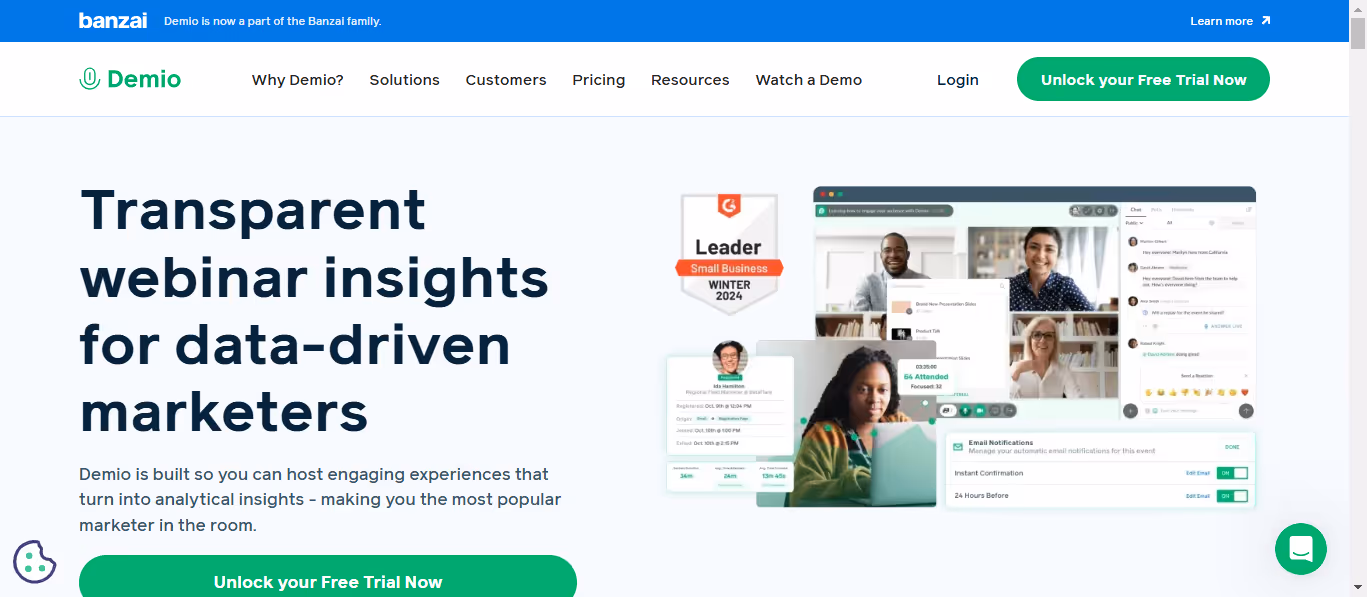 Demio is one of alternatives for conducting paid webinars