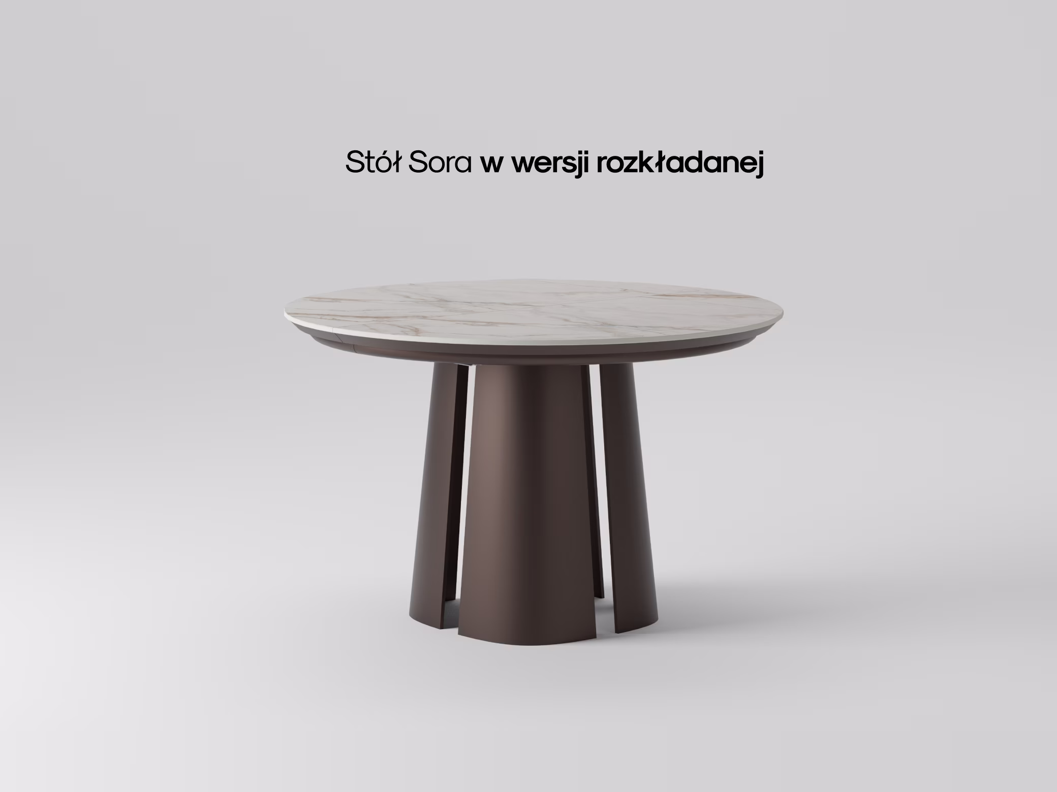 Okrągły stół Sora w nowoczesnej jadalni