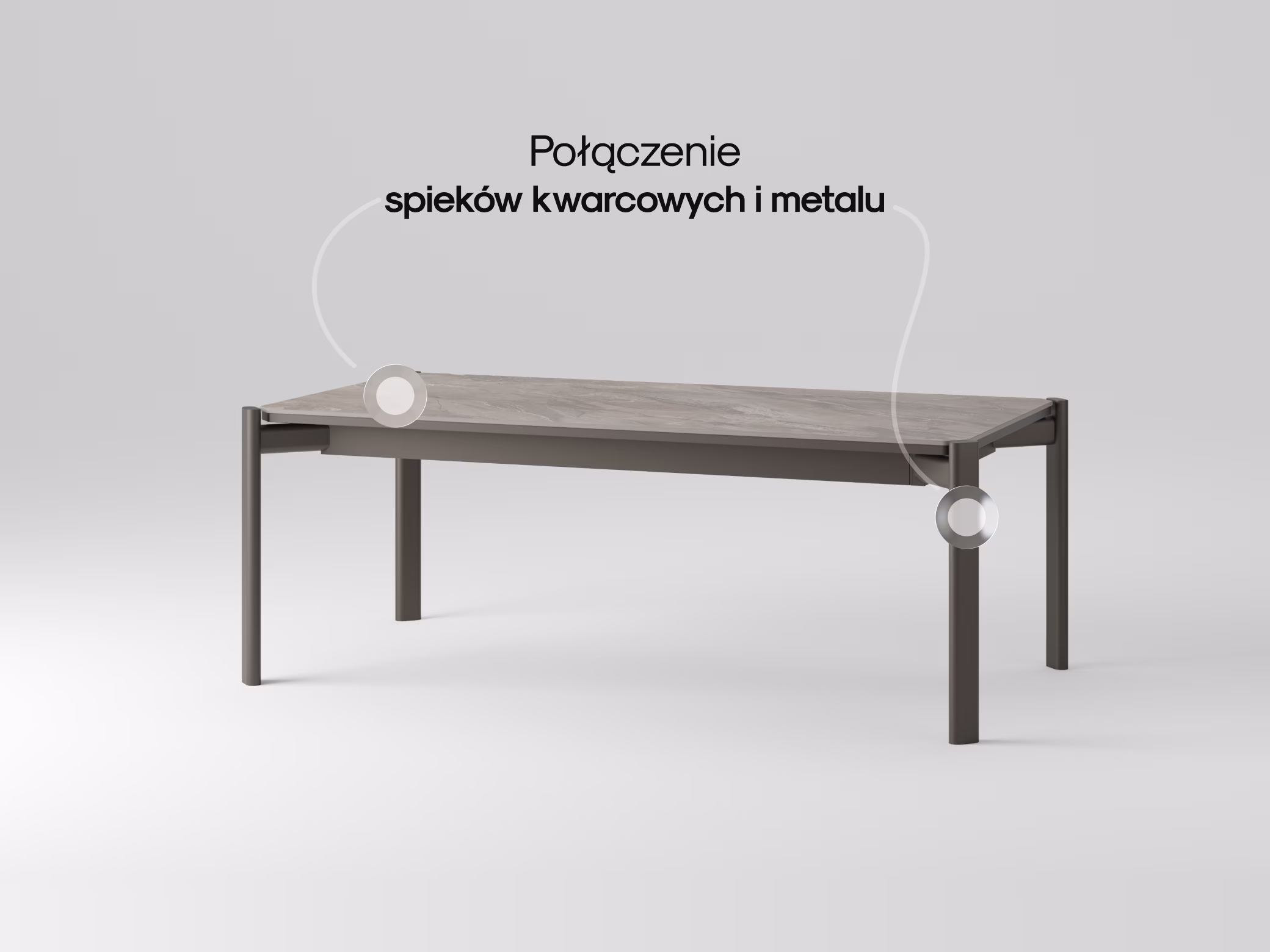 Prostokątny stół Nivo w zaaranżowanej jadalni