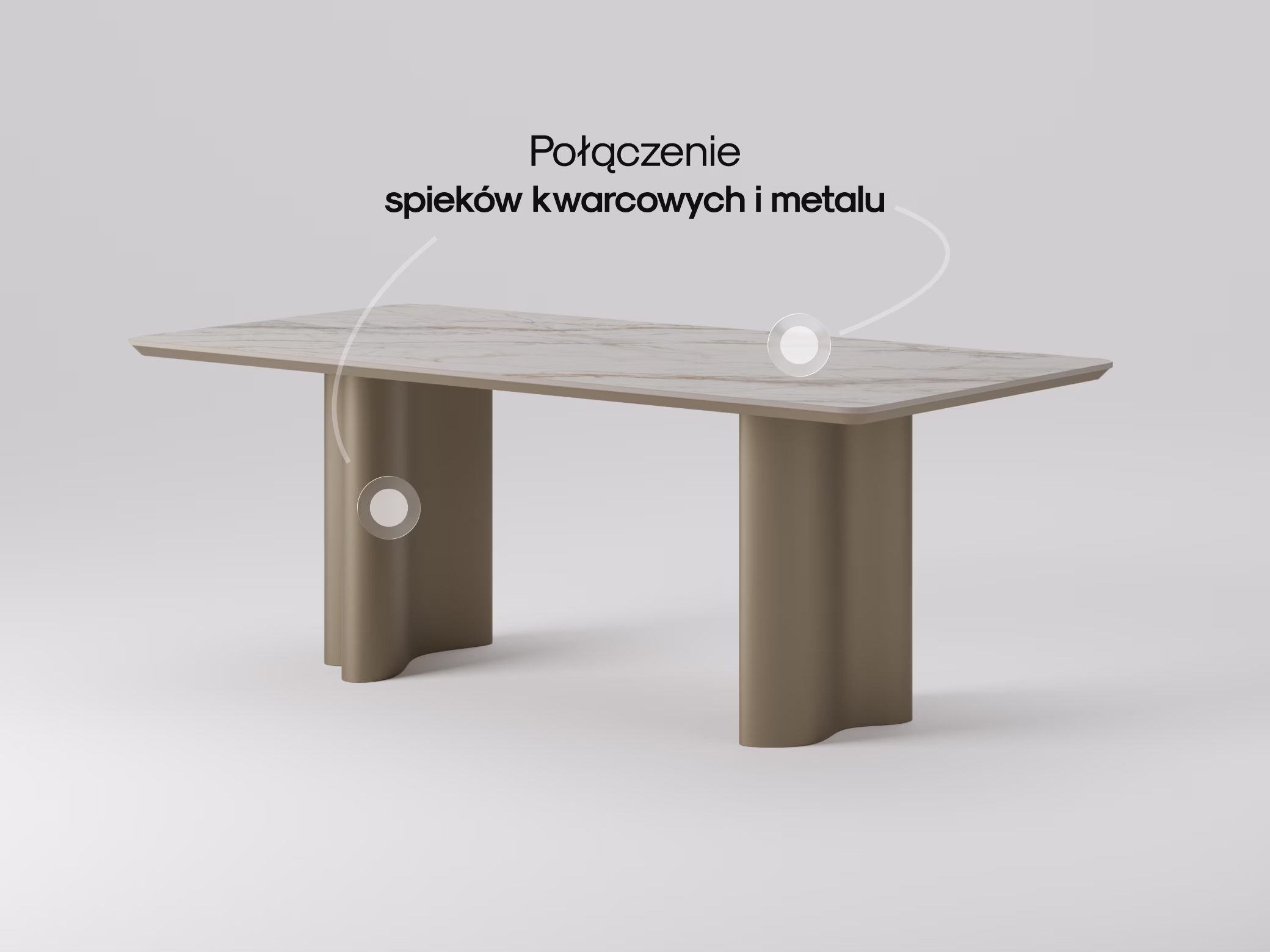 Prostokątny stół Luna w przytulnej jadalni
