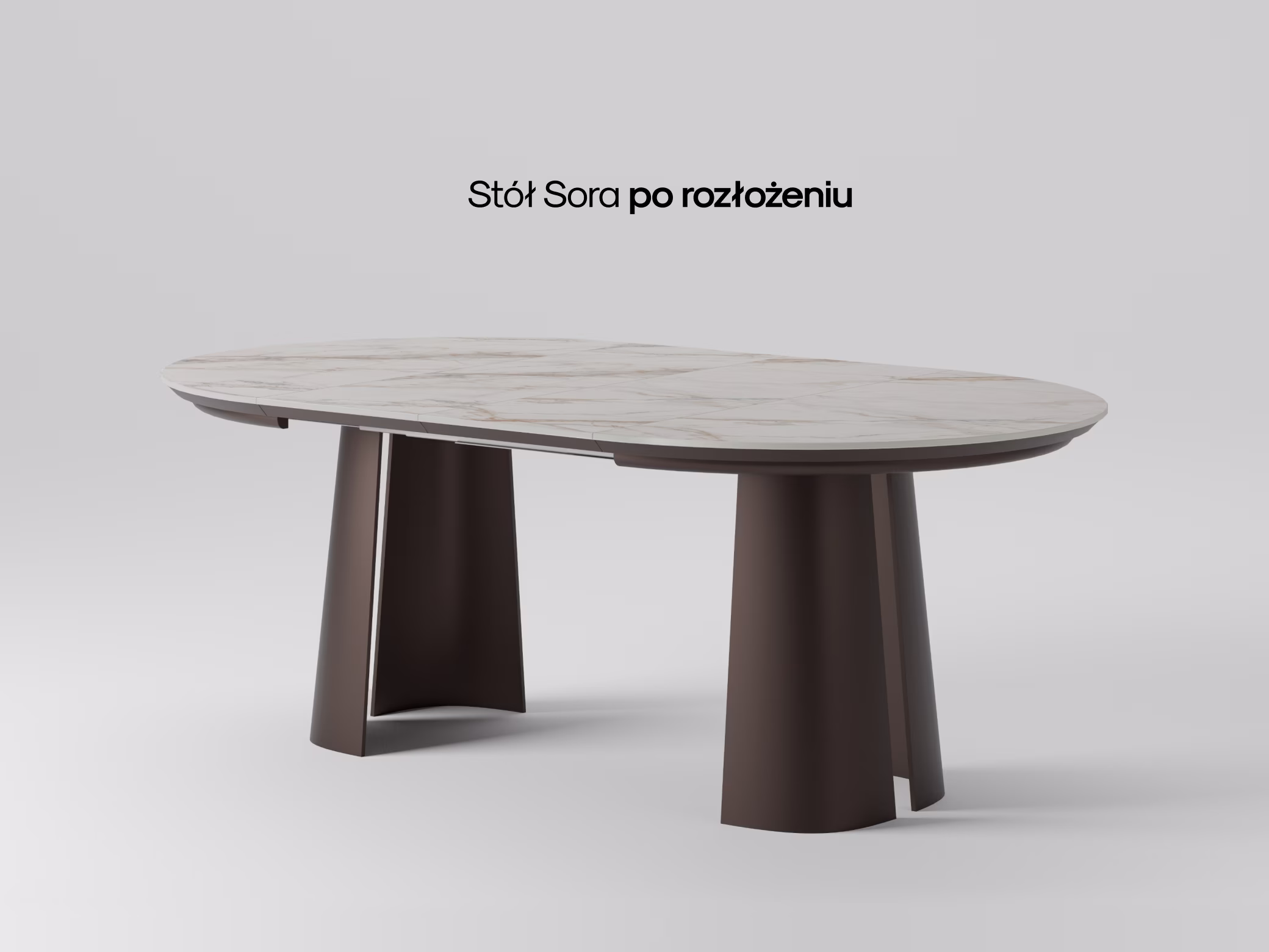 Okrągły stół Sora w zaaranżowanej jadalni