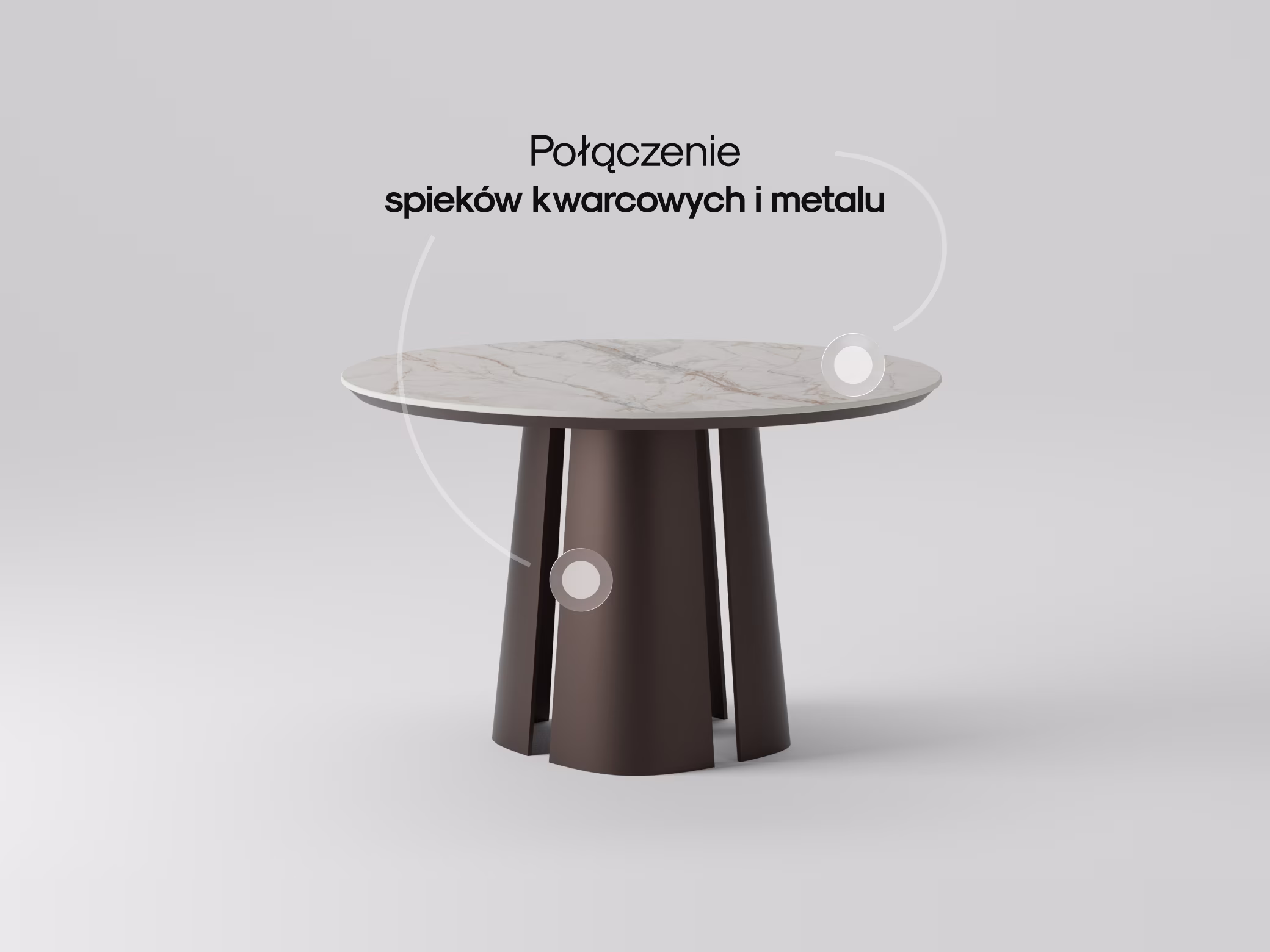 Okrągły stół Sora w przytulnej jadalni