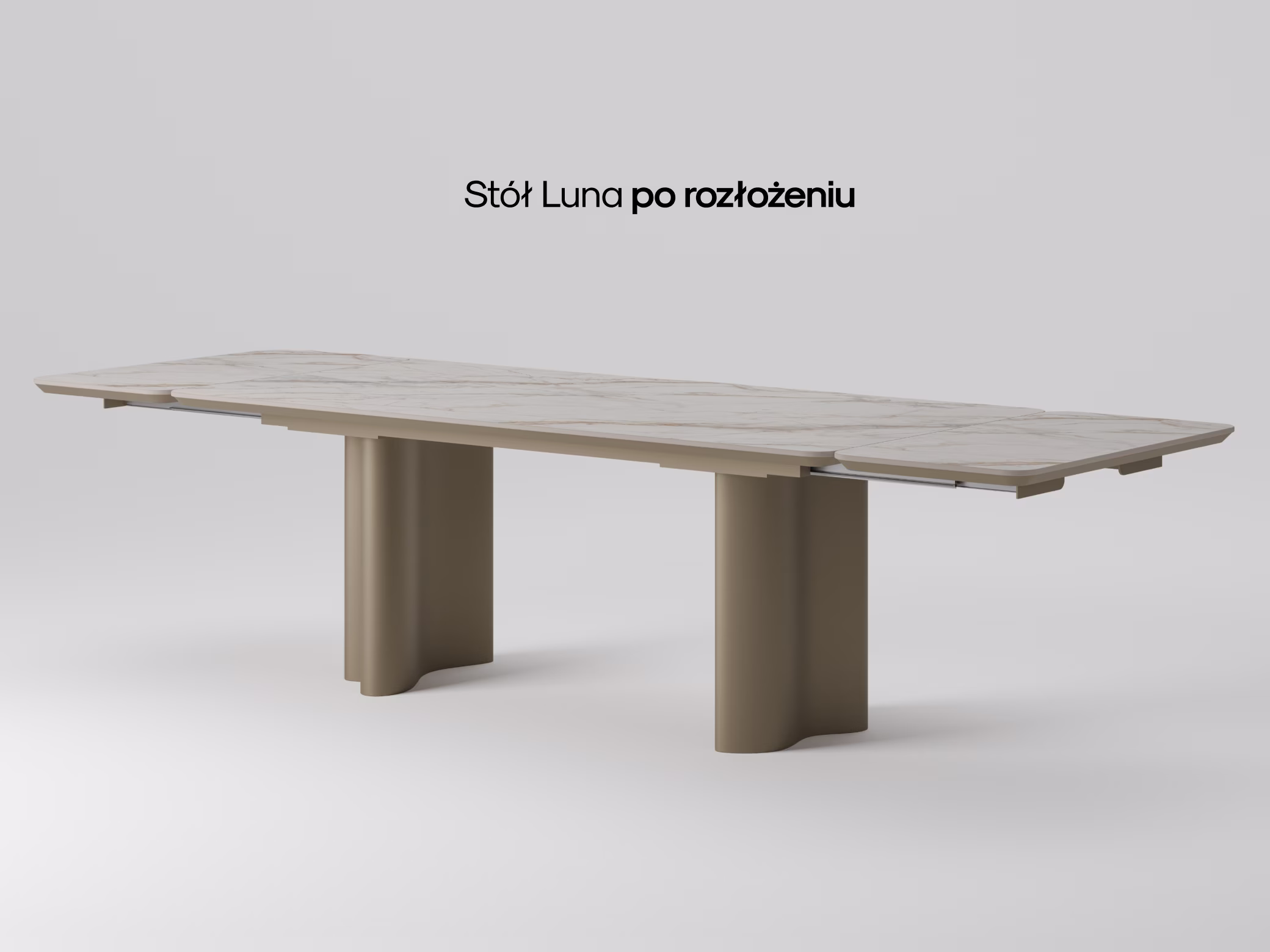 Prostokątny stół Luna w zaaranżowanej jadalni