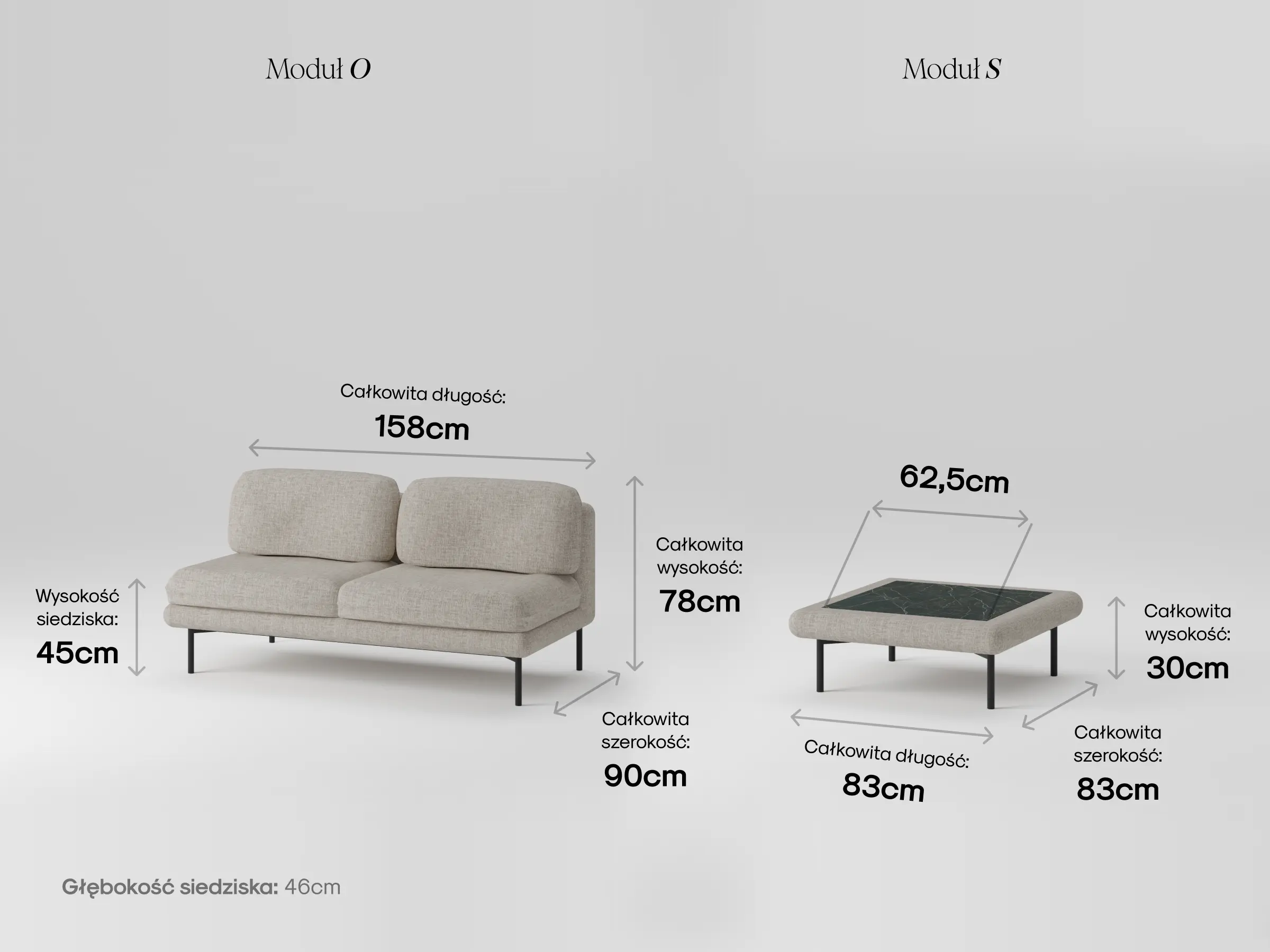 Modułowa sofa Mava w nowoczesnym salonie