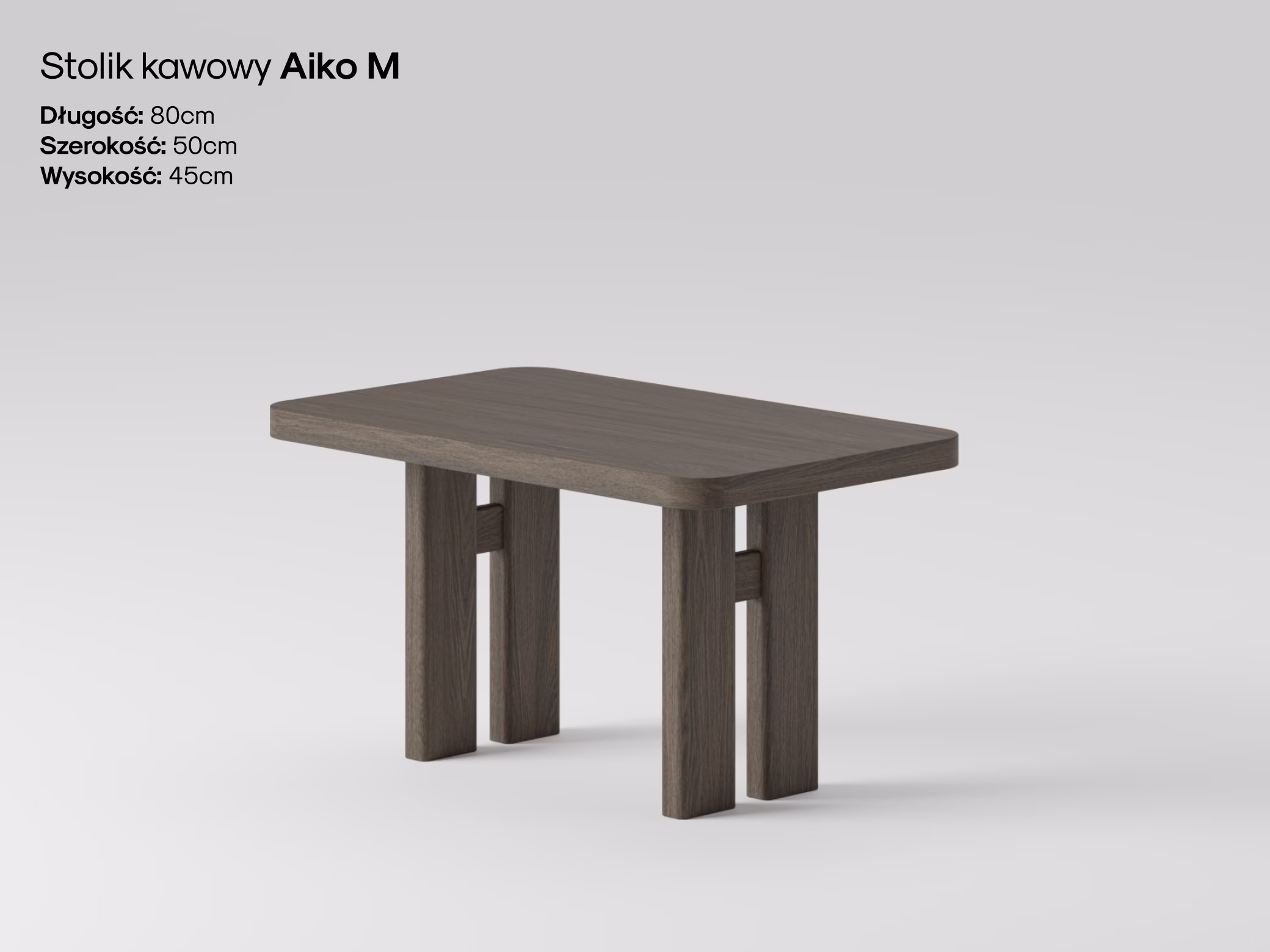 Dębowy stolik kawowy Aiko w aranżacji salonu