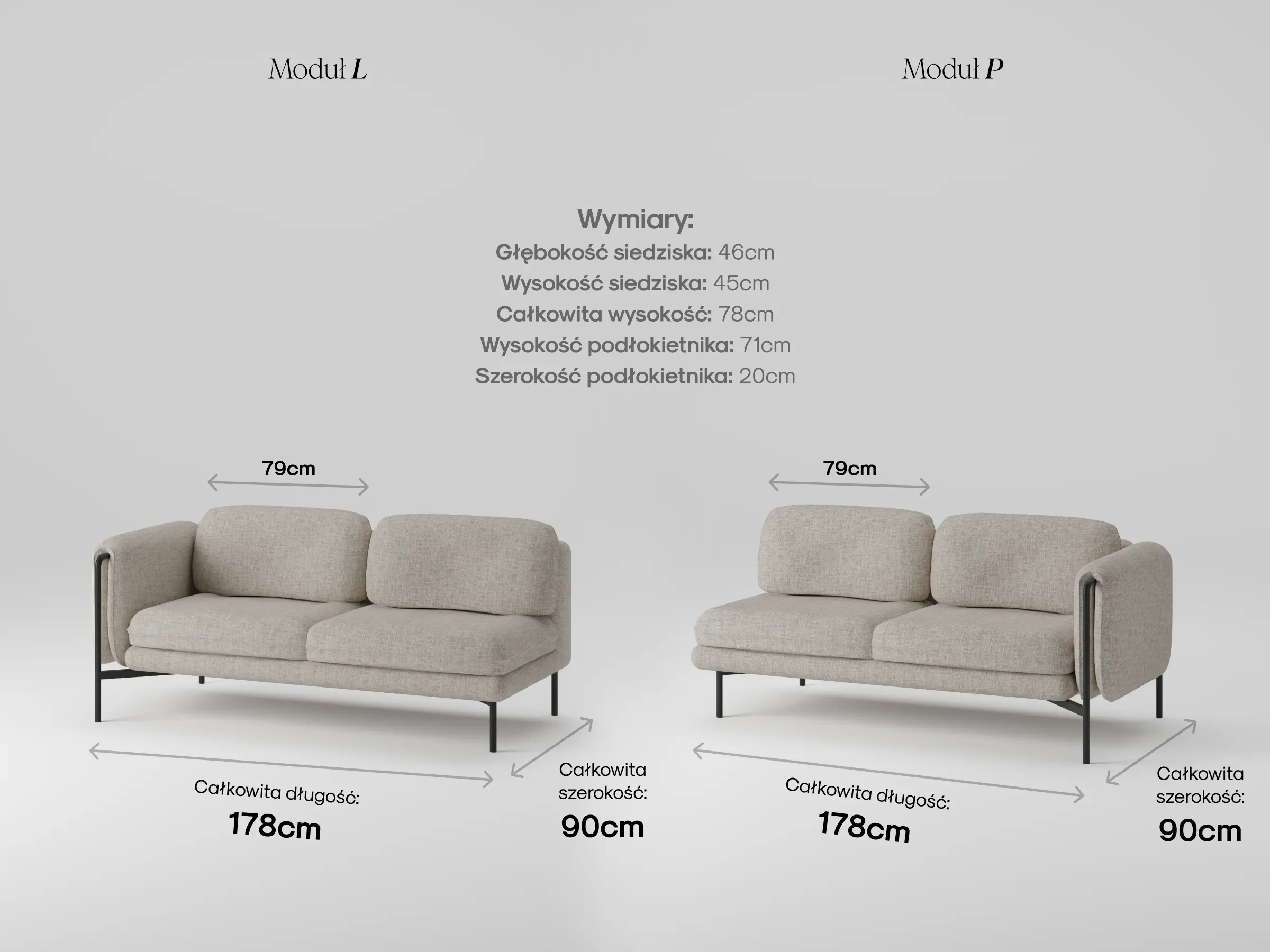 Modułowa sofa Mava w salonie w naturalnym stylu