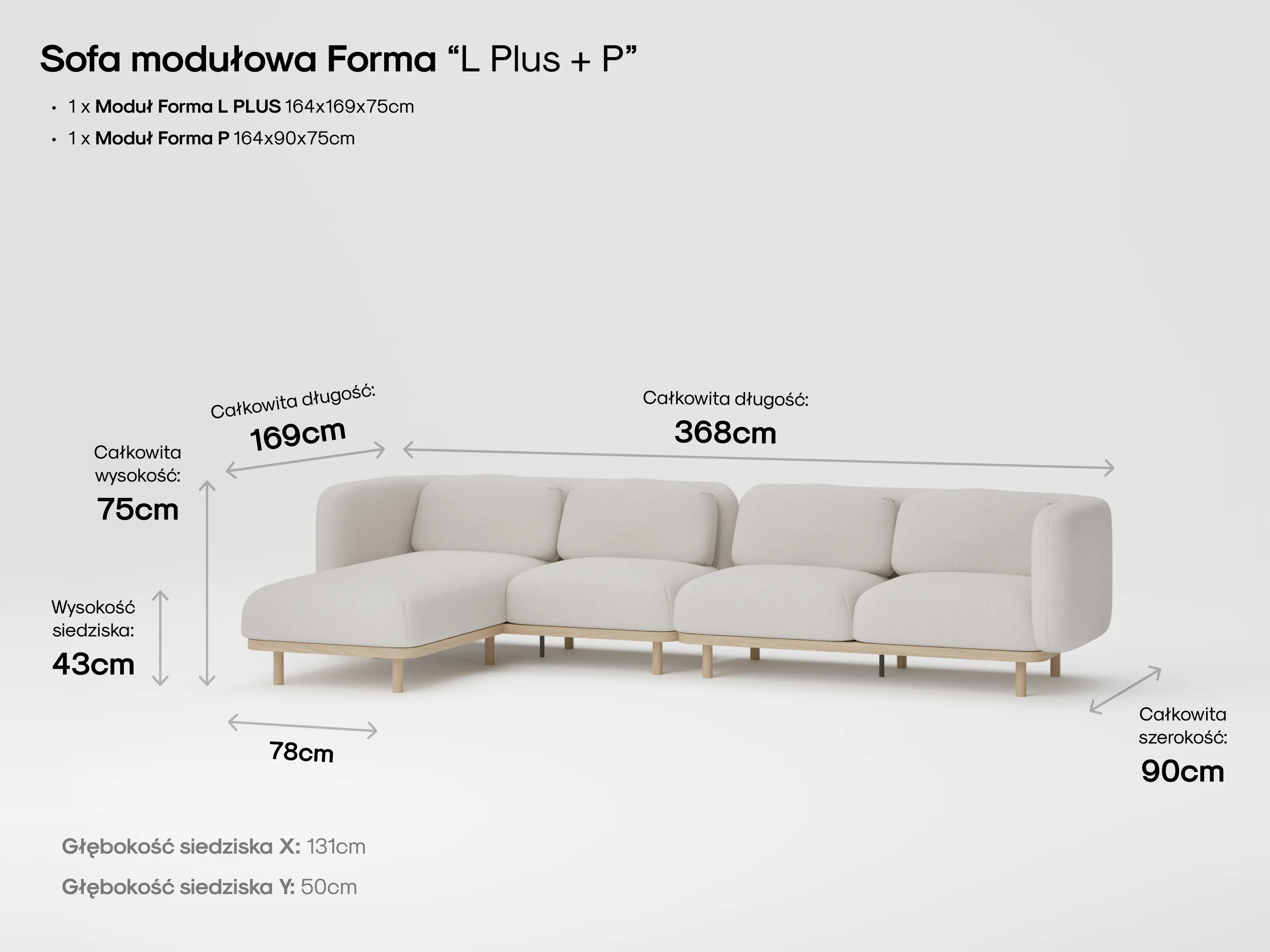 Modułowa sofa Forma w przytulnym salonie