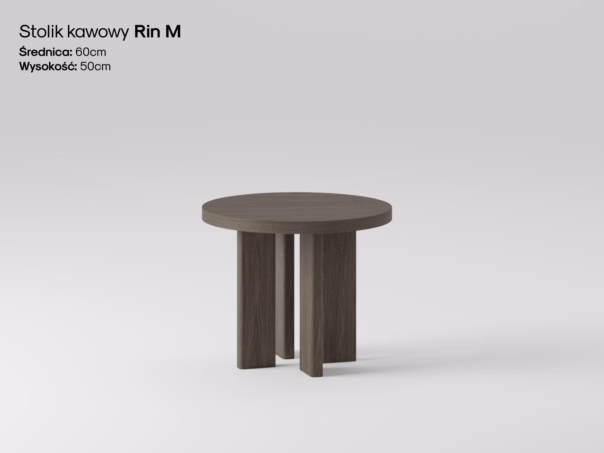 Dębowy stolik kawowy Rin w aranżacji salonu