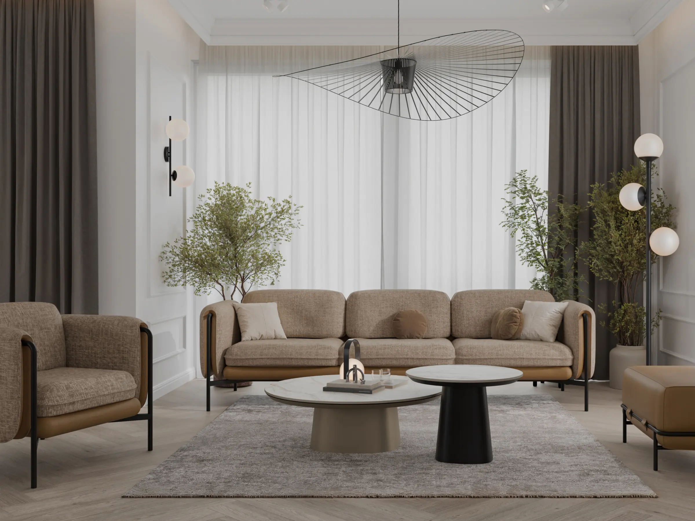 Modułowa sofa Mava w przytulnym salonie