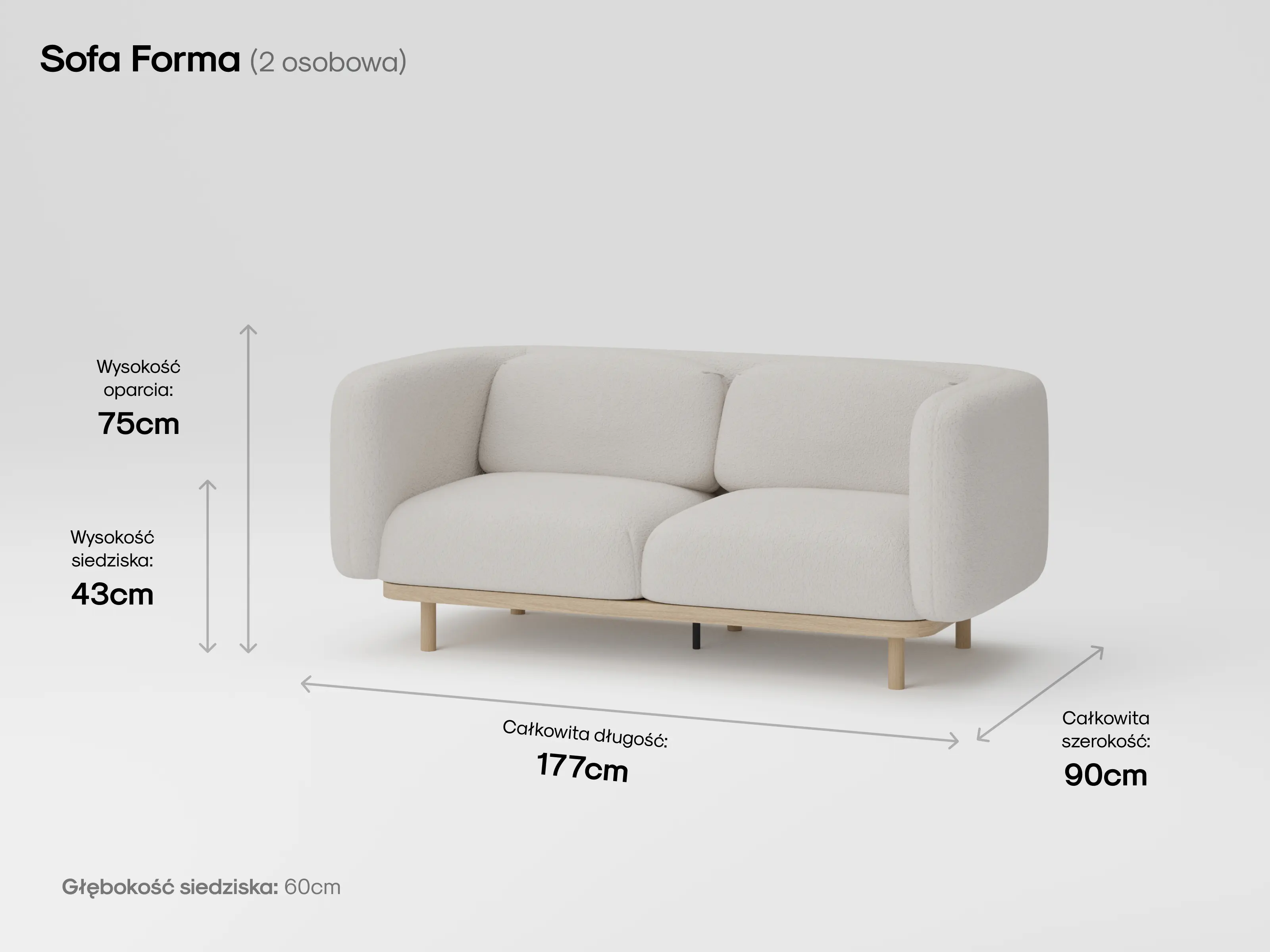 Modułowa sofa Forma w salonie w naturalnym stylu