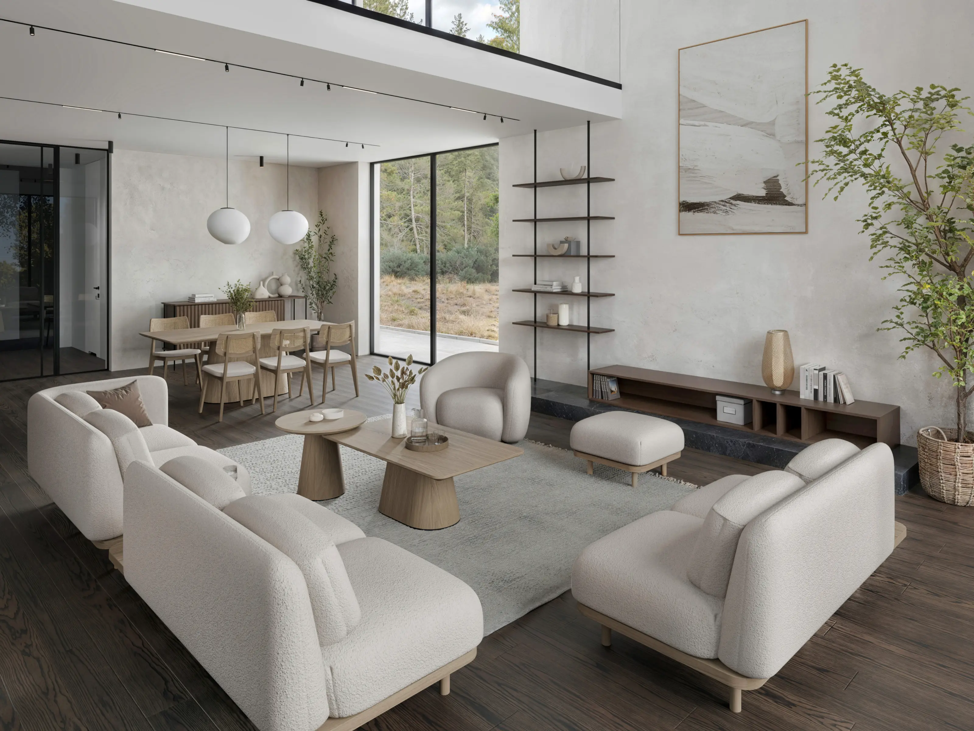 Modułowa sofa Forma w przytulnym salonie