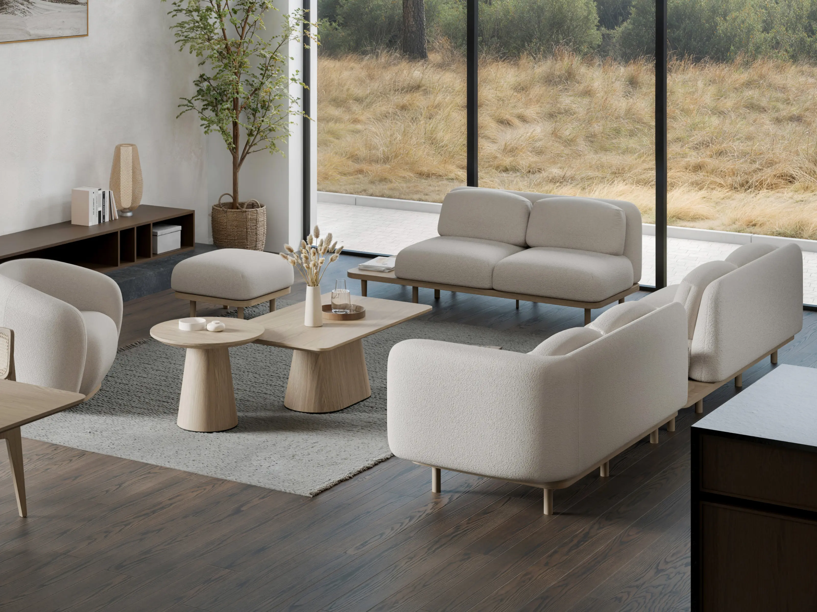 Modułowa sofa Forma w zaaranżowanym salonie