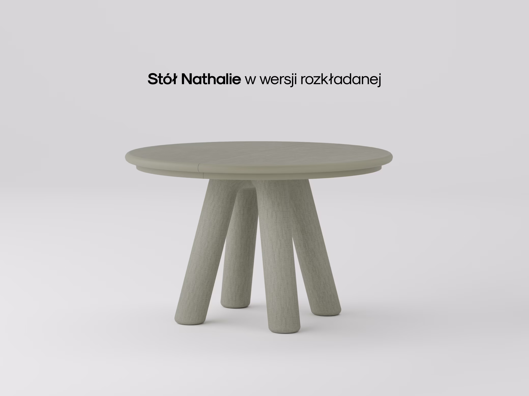 Okrągły dębowy stół Nathalie w nowoczesnej jadalni