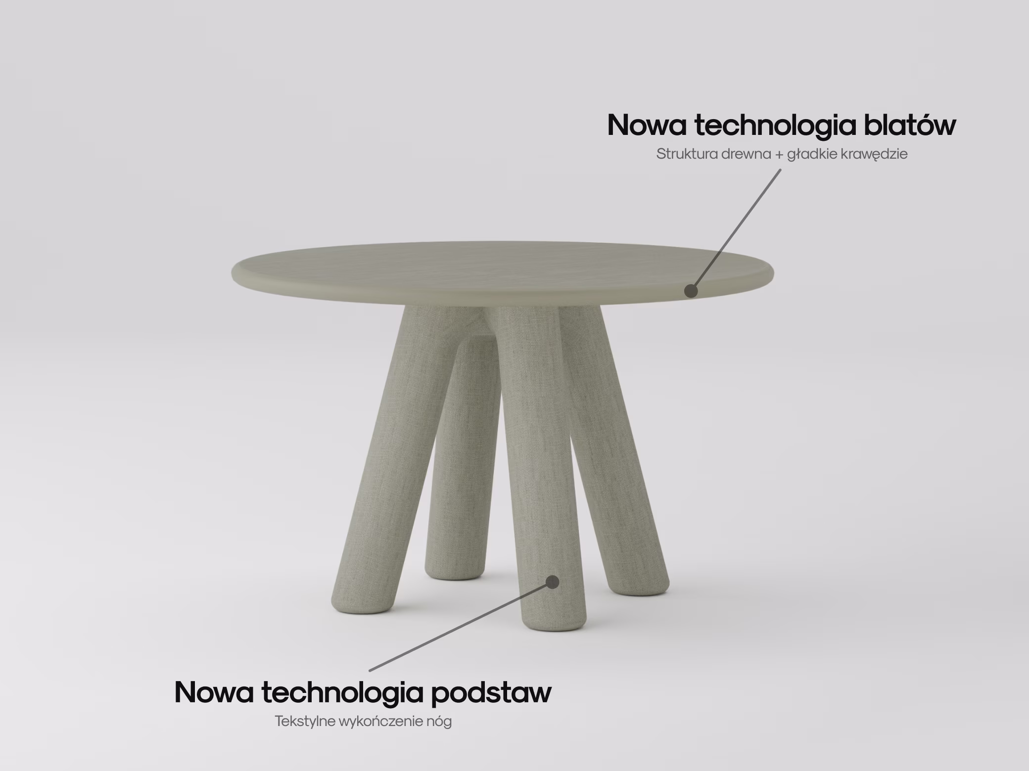 Okrągły dębowy stół Nathalie w aranżacji jadalni