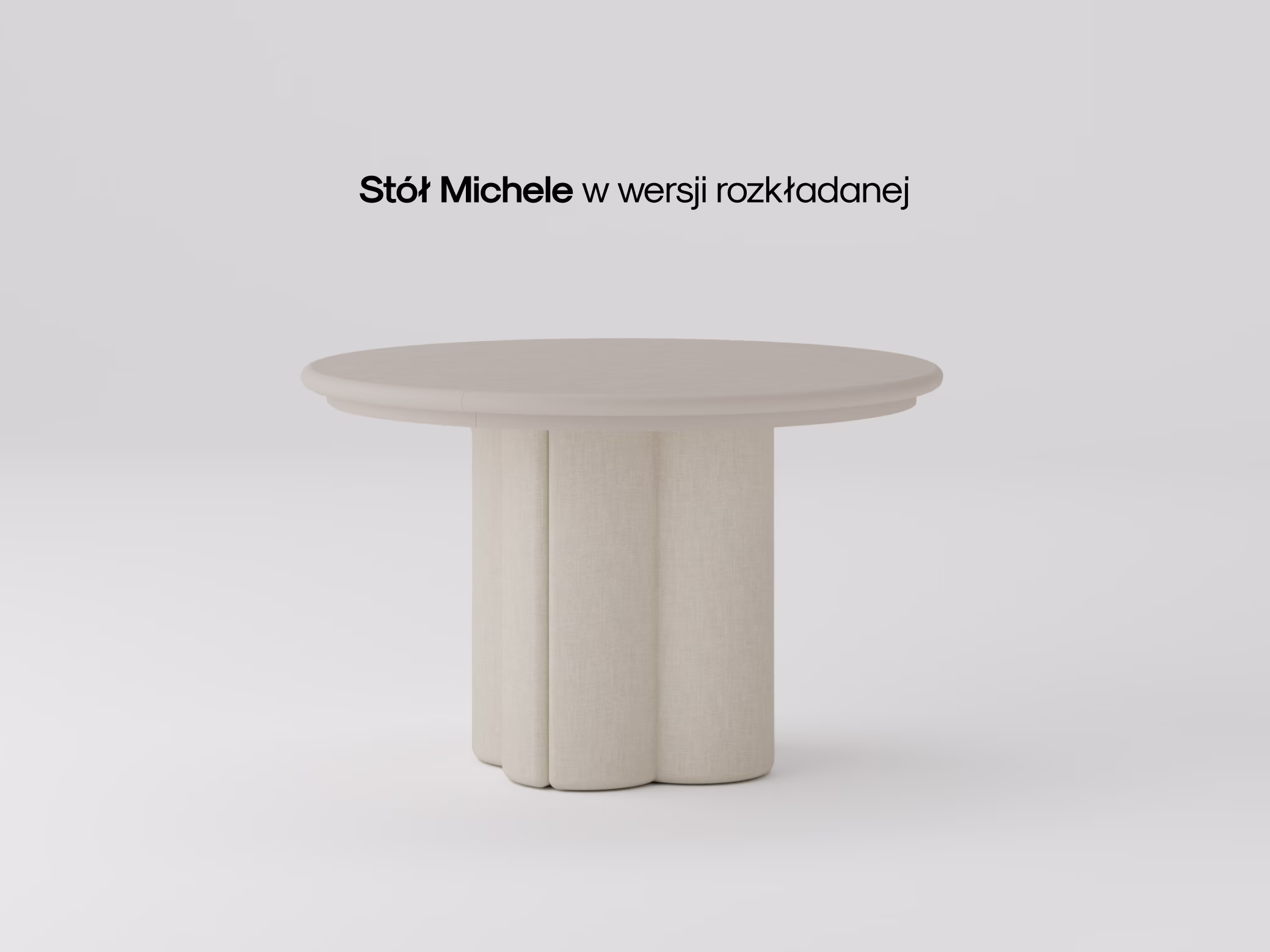 Okrągły dębowy stół Michele w nowoczesnej jadalni