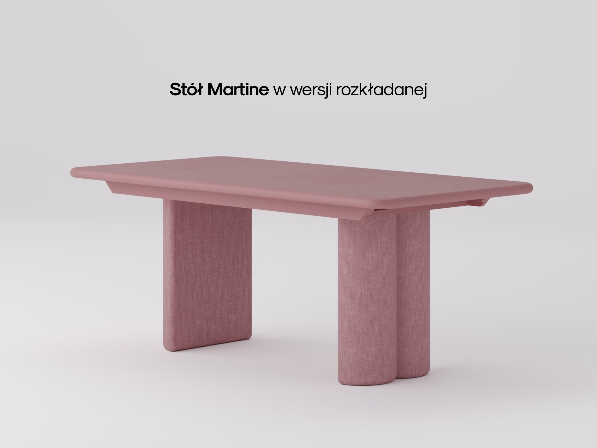 Prostokątny dębowy stół Martine w nowoczesnej jadalni