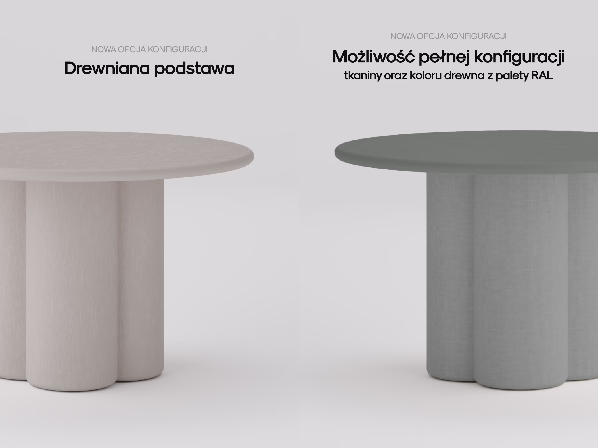 Okrągły dębowy stół Michele w nowoczesnej jadalni