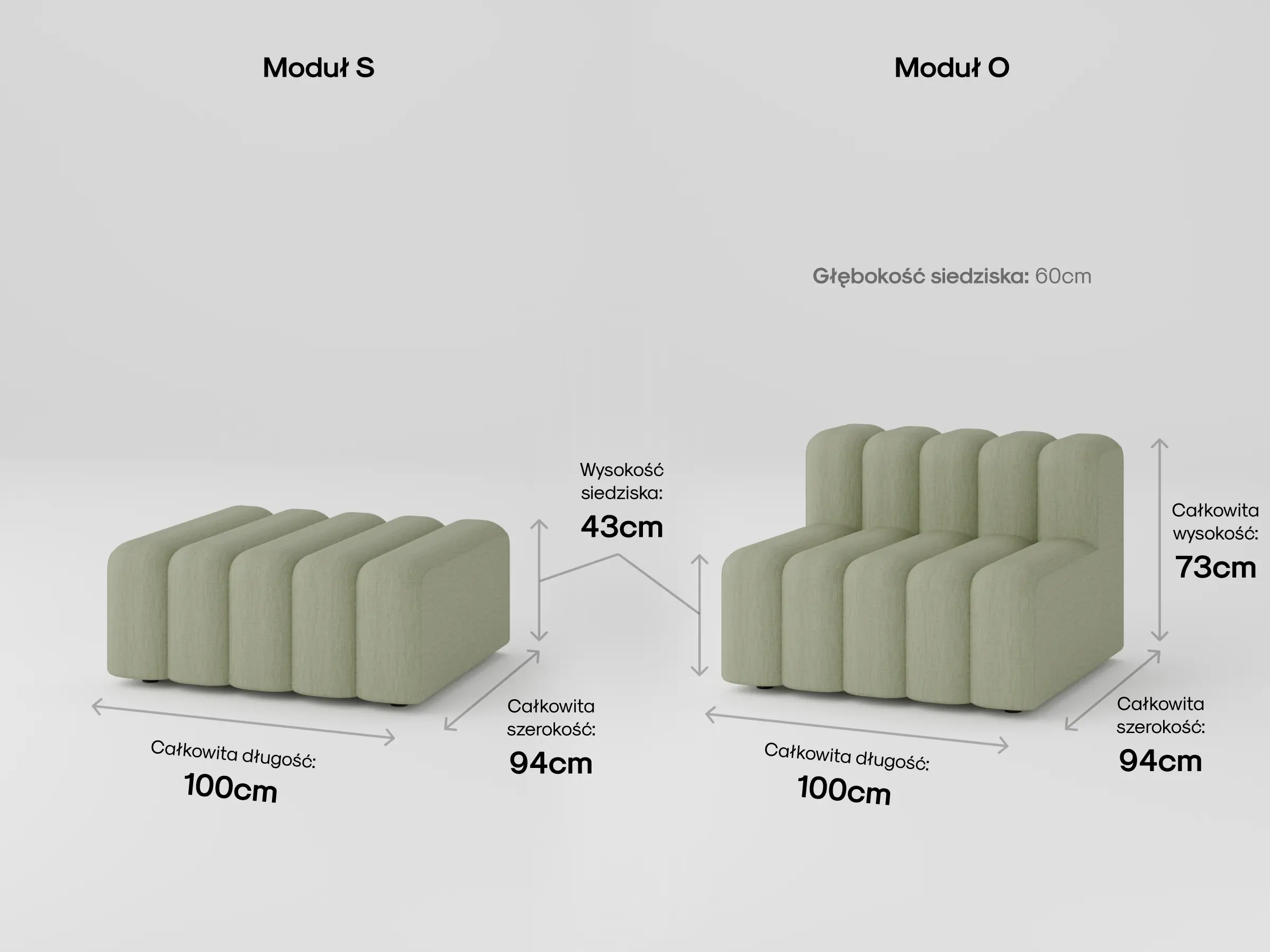 Modułowa sofa Shino w salonie w naturalnym stylu