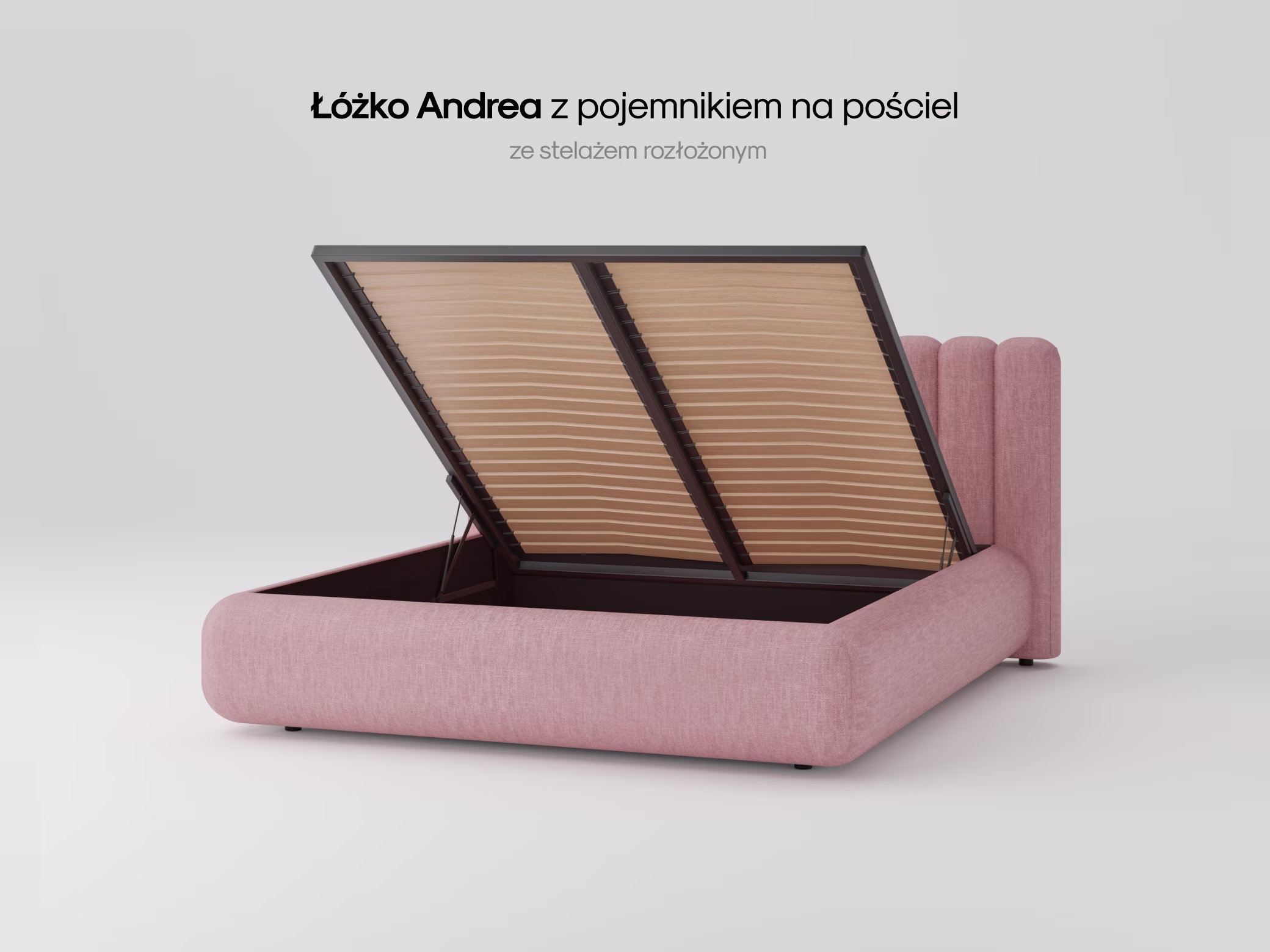 Łóżko Andrea w przytulnej sypialni