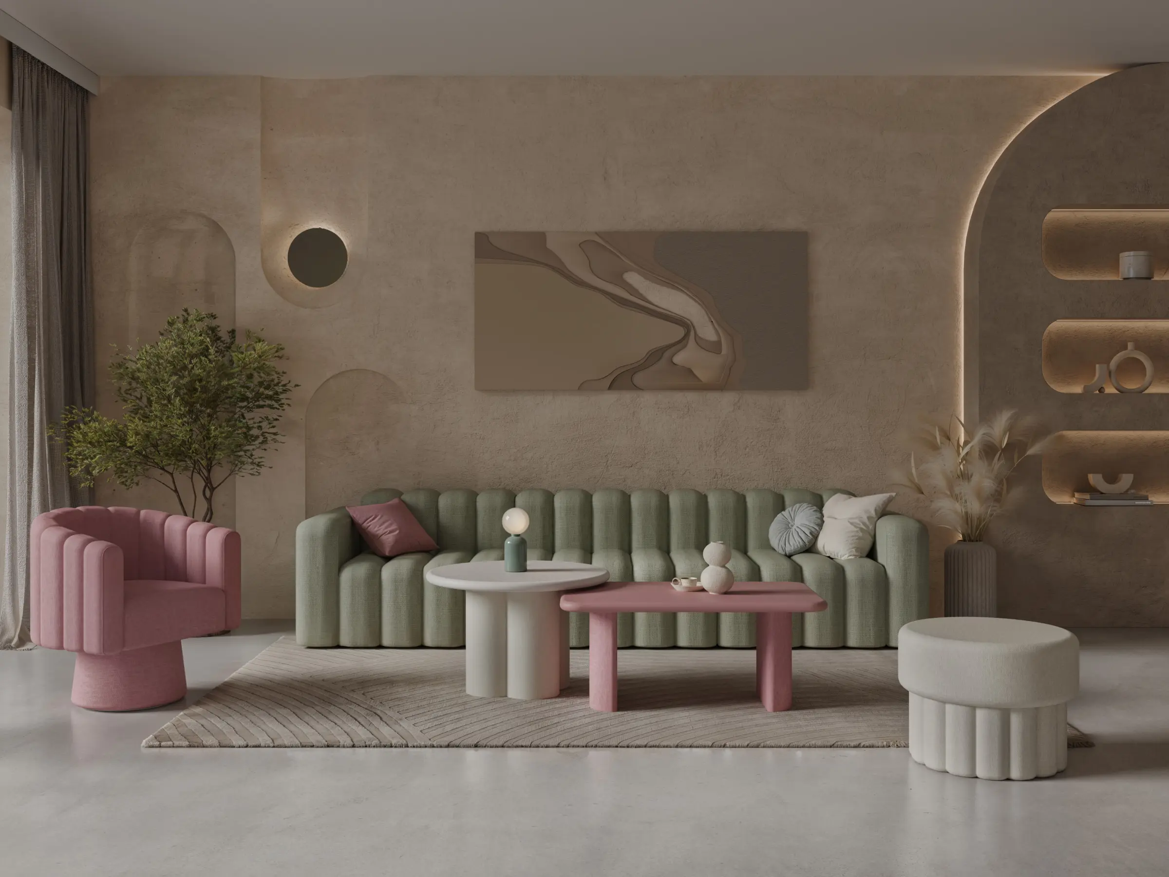Modułowa sofa Shino w aranżacji salonu