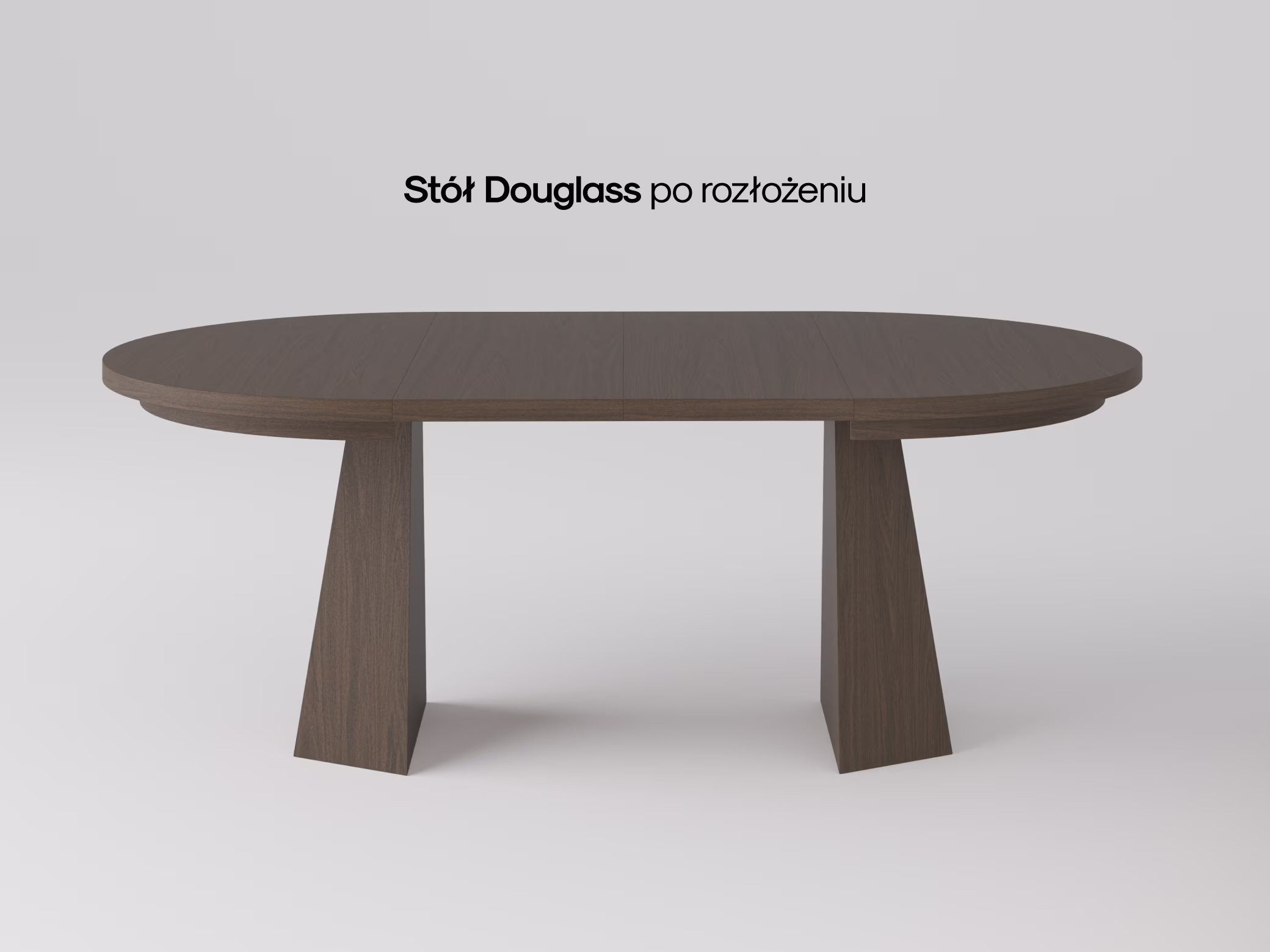 Okrągły dębowy stół Douglass w jasnej jadalni