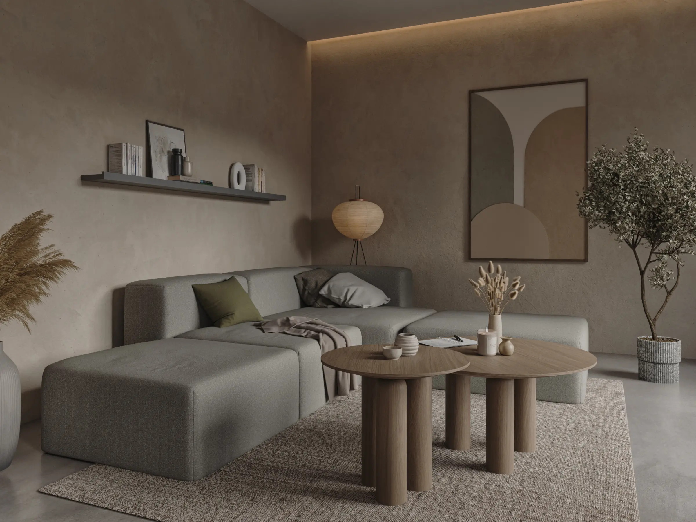 Modułowa sofa Douz w aranżacji salonu