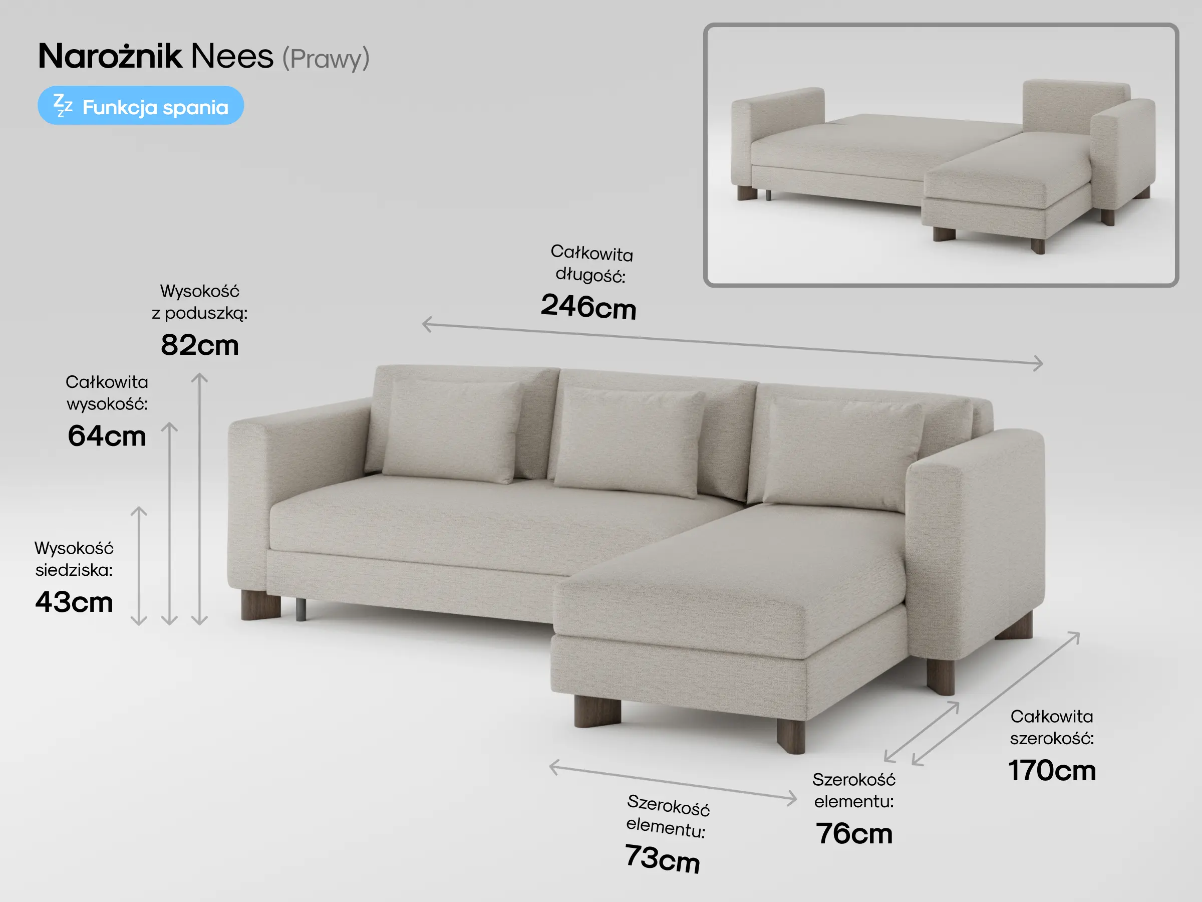 Sofa Nees w nowoczesnym salonie