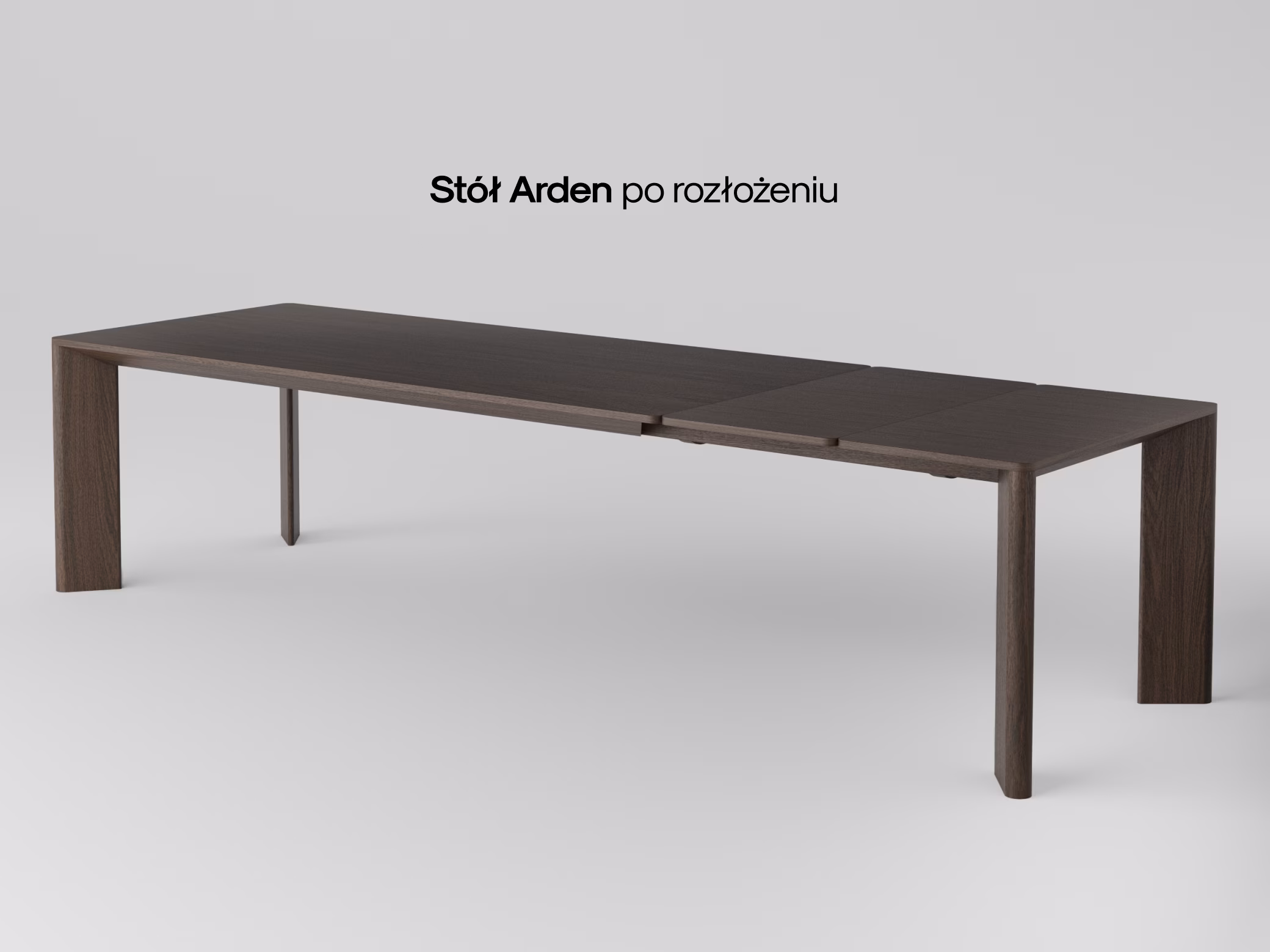 Prostokątny dębowy stół Arden w nowoczesnej jadalni