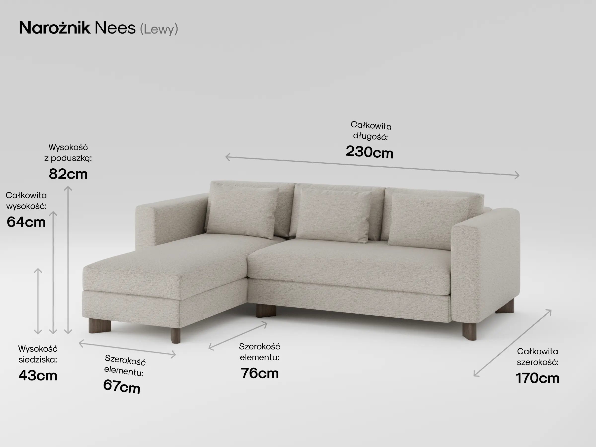 Sofa Nees w przytulnym salonie