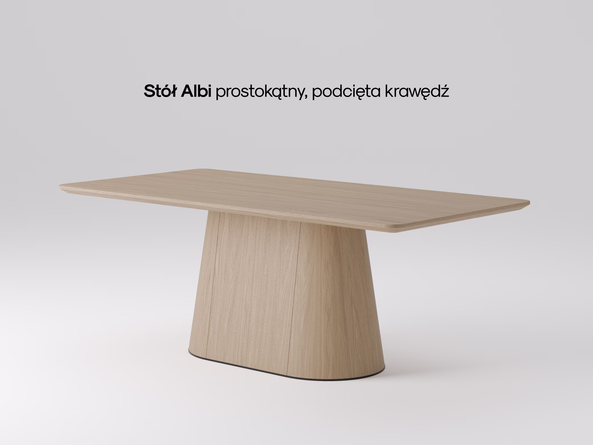 Owalny dębowy stół Albi w aranżacji jadalni
