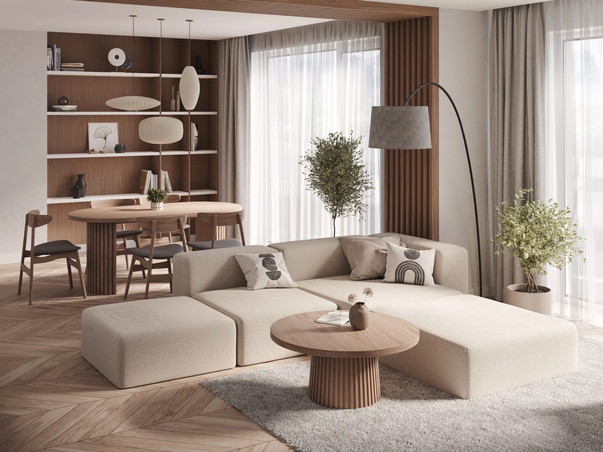 Modułowa sofa Douz w nowoczesnym salonie