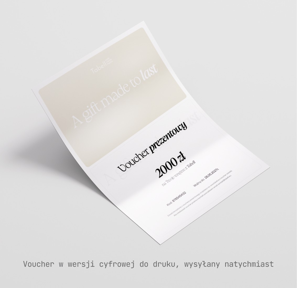 Voucher prezentowy w wersji papierowej